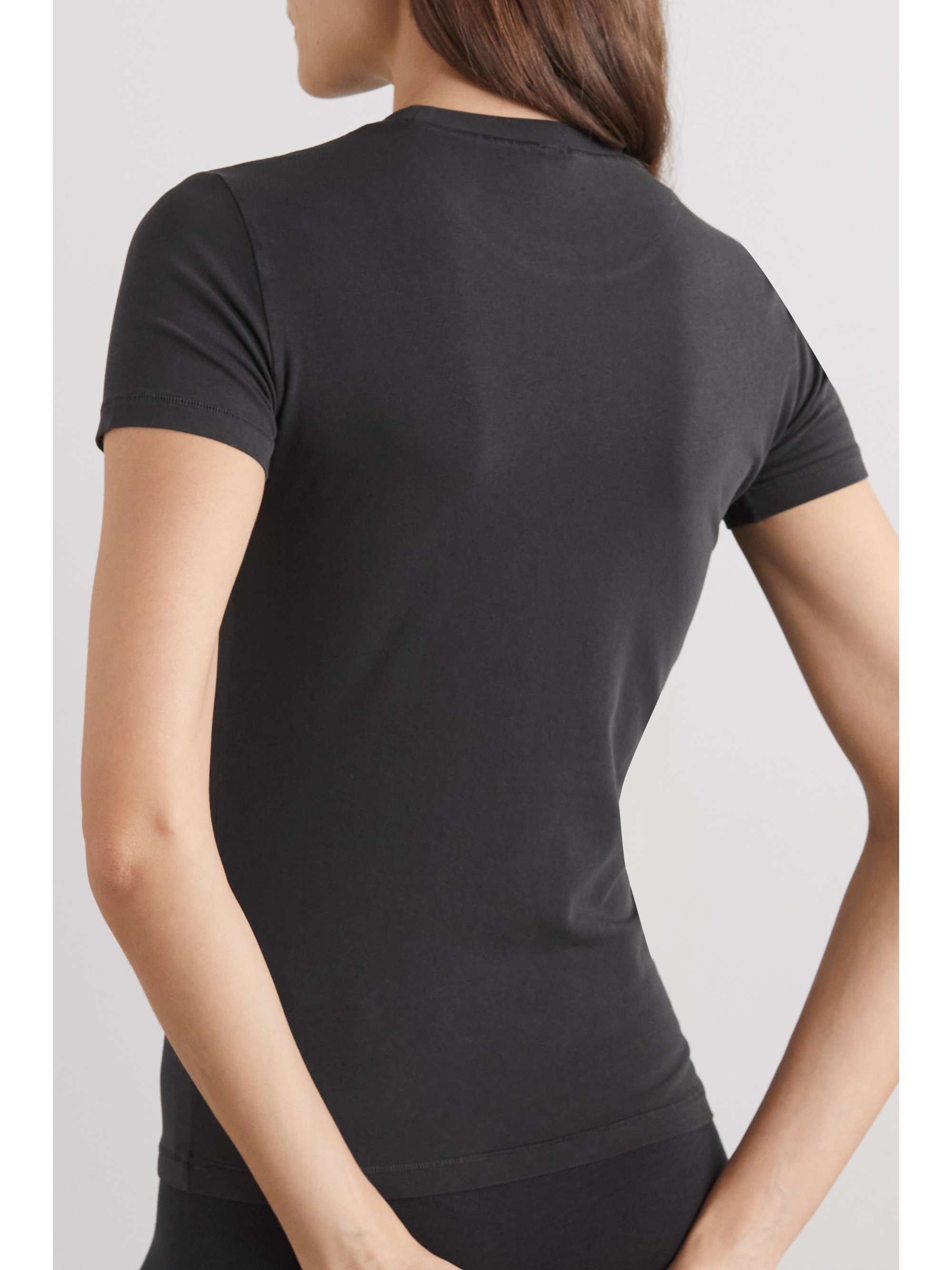 SKIMS New Vintage stretch-cotton jersey T-shirt - Onyx
