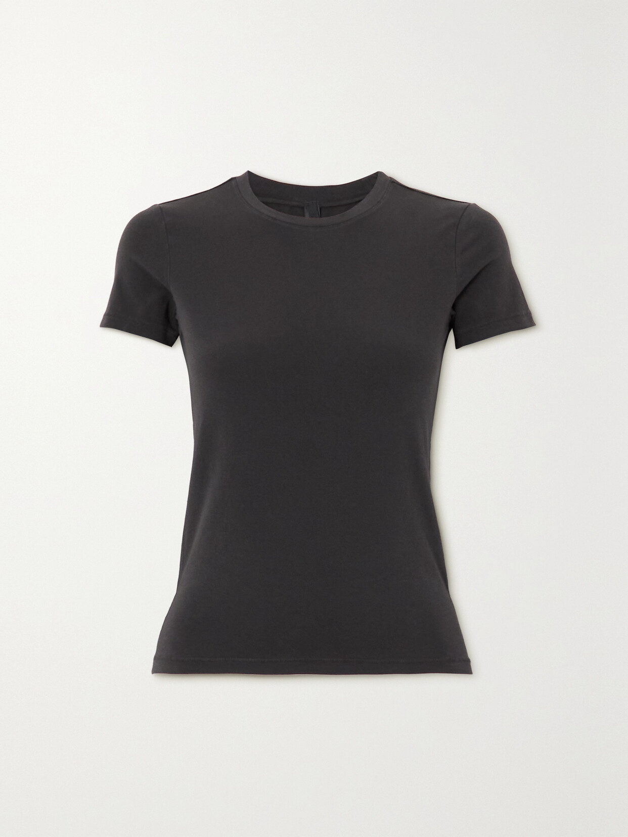 Shop Skims New Vintage Washed Cotton-jersey T-shirt In Black