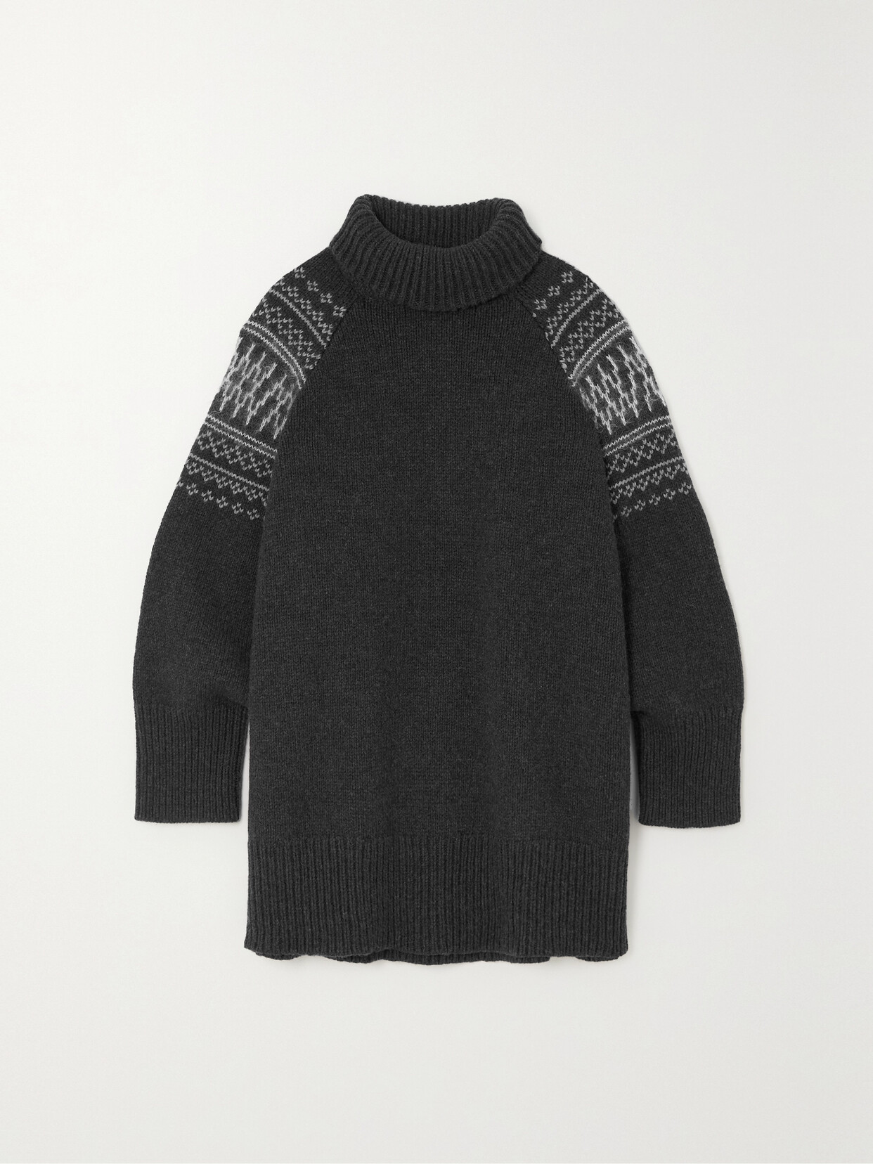 We Norwegians Setesdal Merino Wool And Cashmere-blend Turtleneck Sweater - Gray