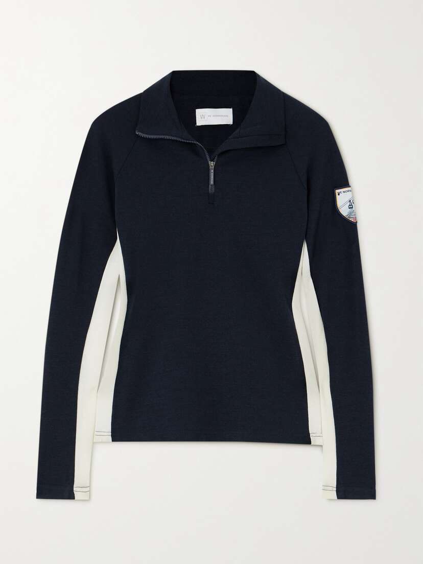 We Norwegians Voss Merino Wool-blend Piqué Ski Top - x large