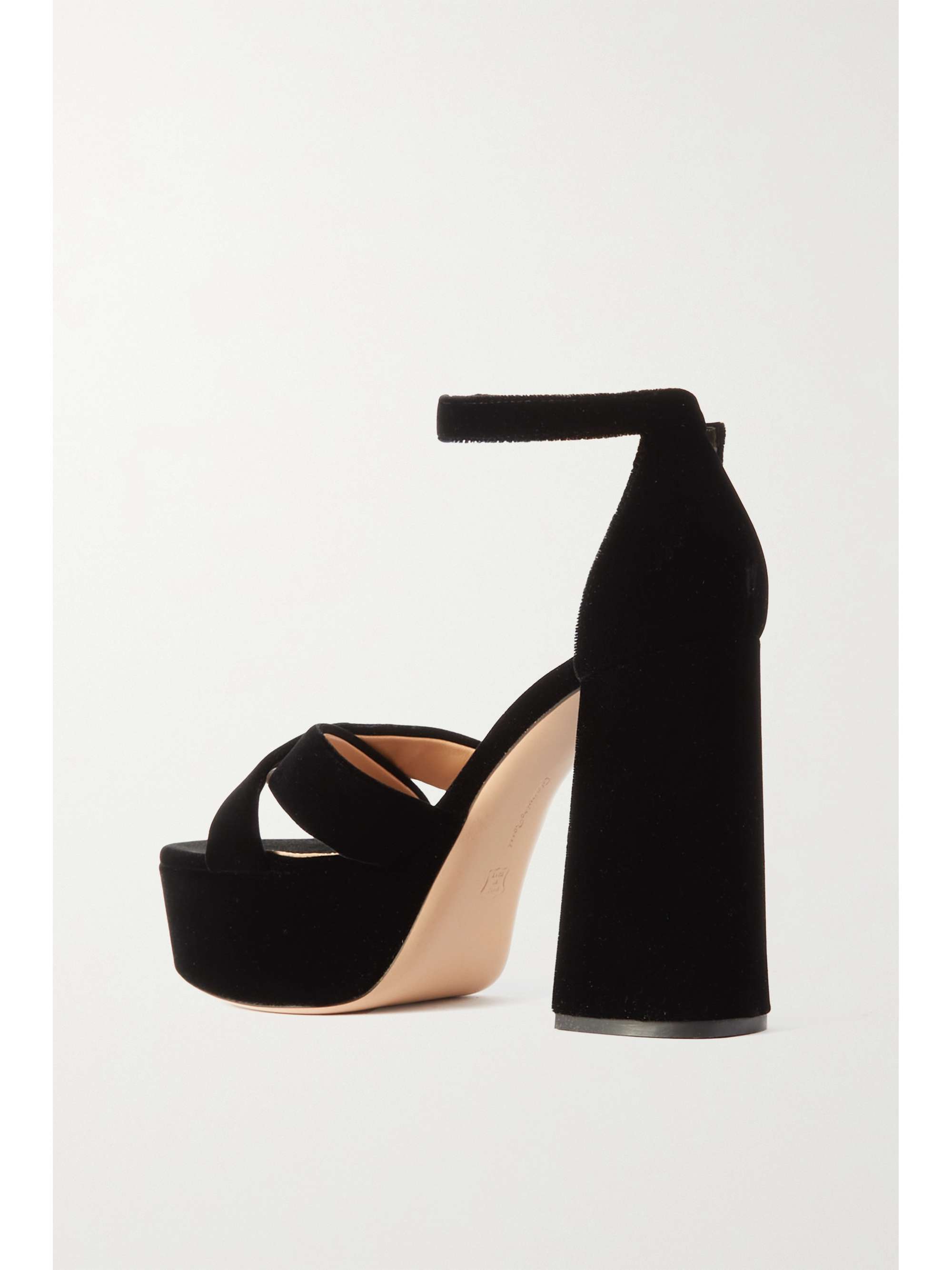 GIANVITO ROSSI Sheridan 110 velvet platform sandals