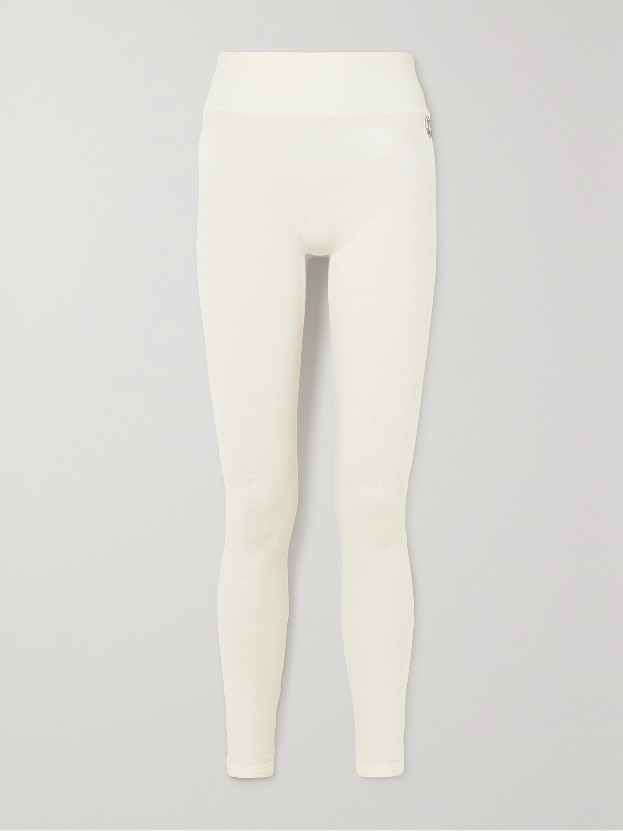 We Norwegians - Ski Merino Wool-blend Piqué Leggings - White