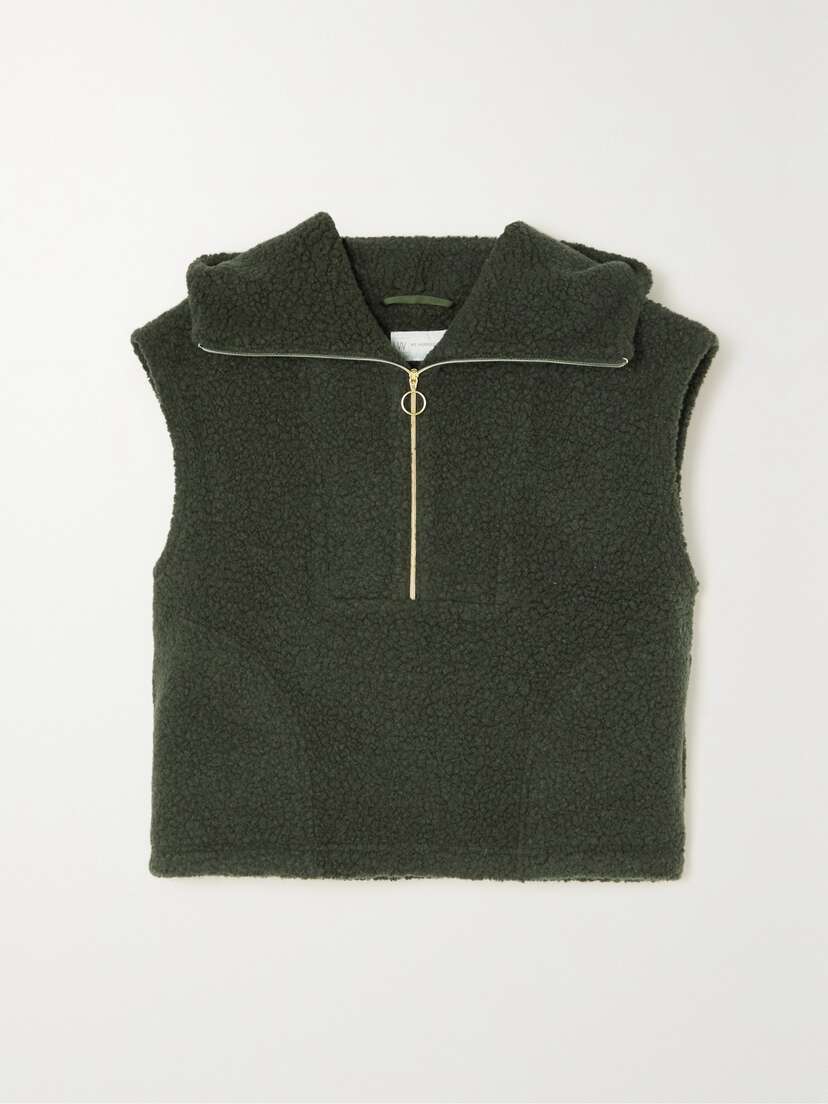 We Norwegians 1963 Alta Cropped Hooded Merino Wool-blend Vest