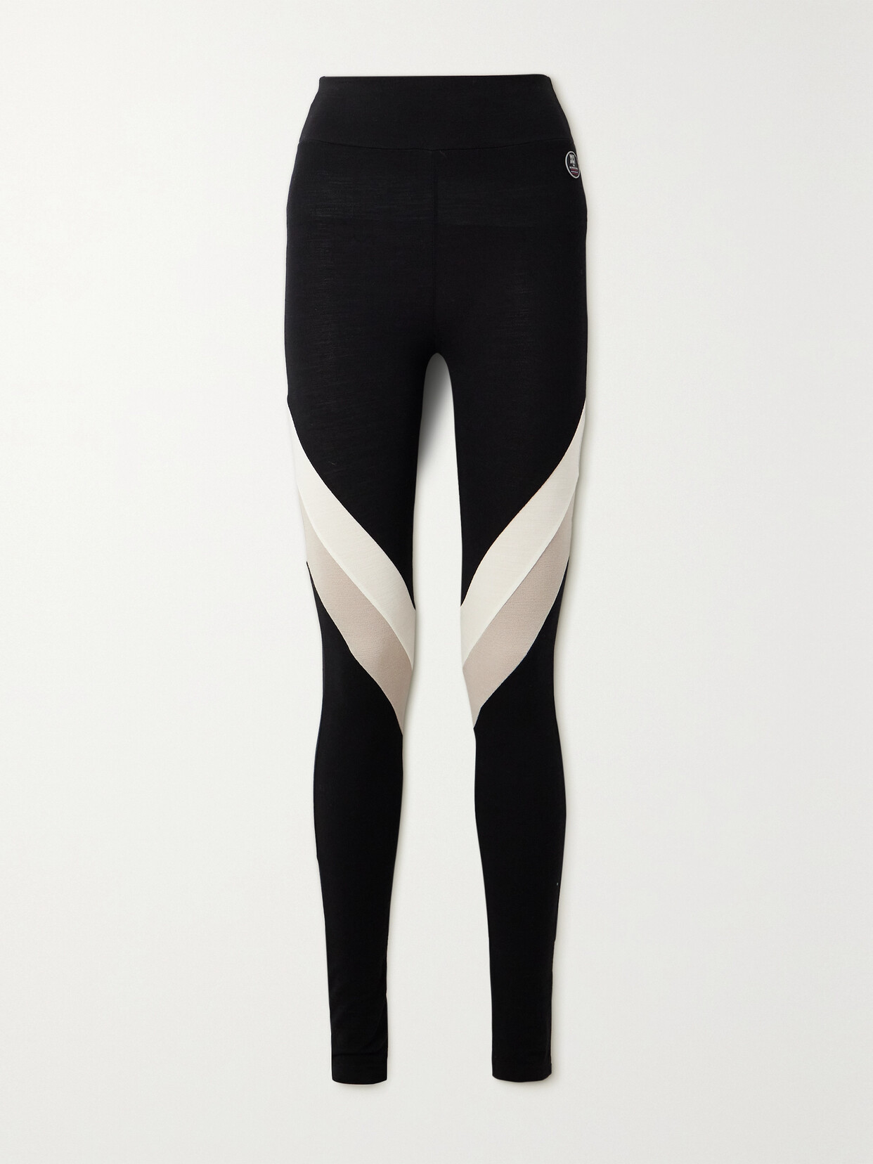 We Norwegians Voss Merino Wool-blend Piqué Leggings In Black