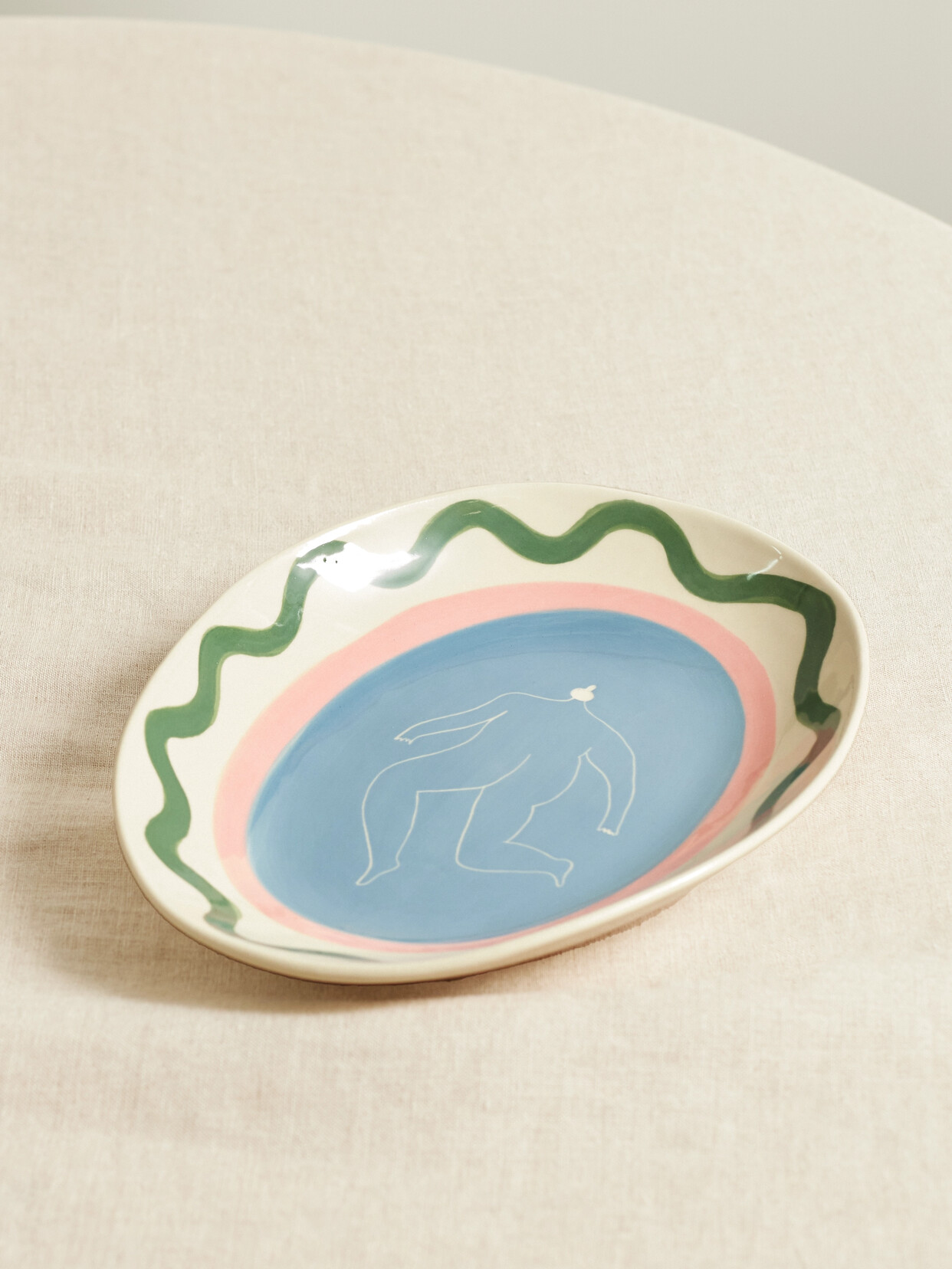 Laetitia Rouget - Viens On Se Casse Ceramic Serving Platter - Blue