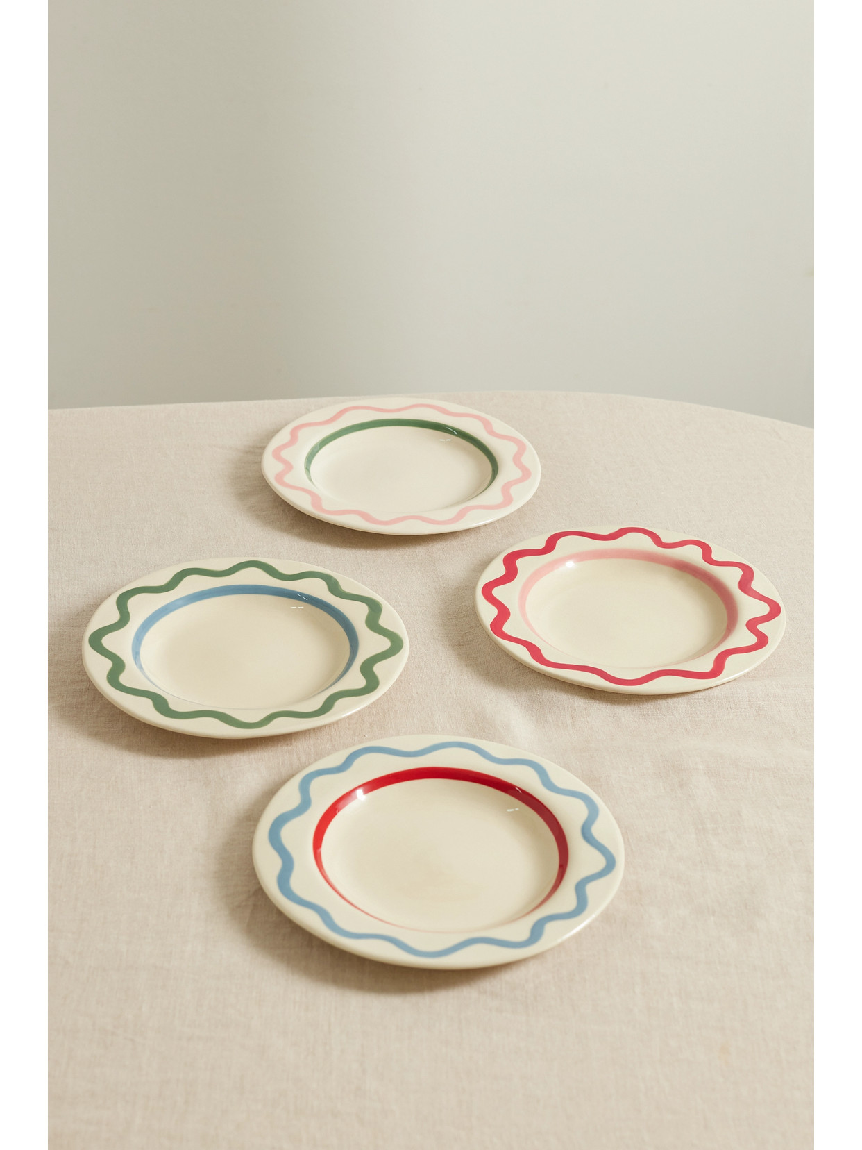 Laetitia Rouget - Lisbon Set Of Four Ceramic Dessert Plates - Multi