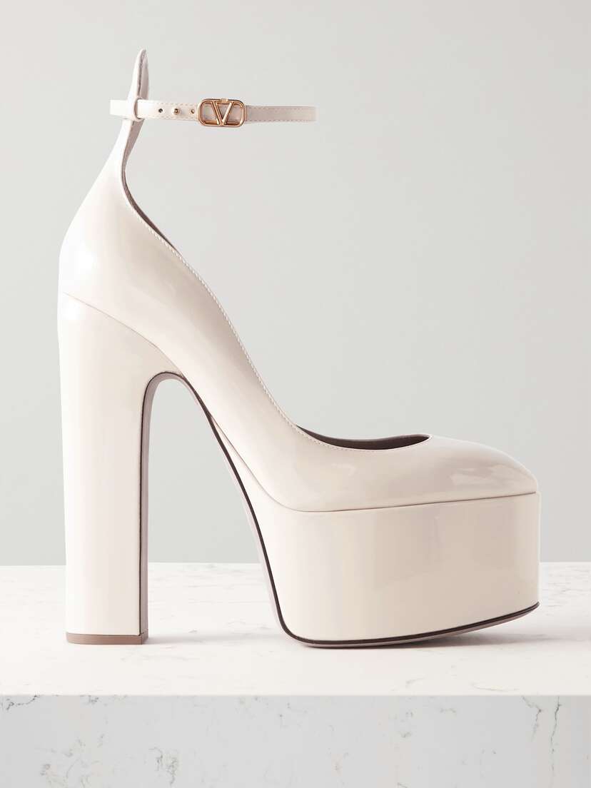 Valentino Garavani — Tan-go 155 patent-leather platform pumps