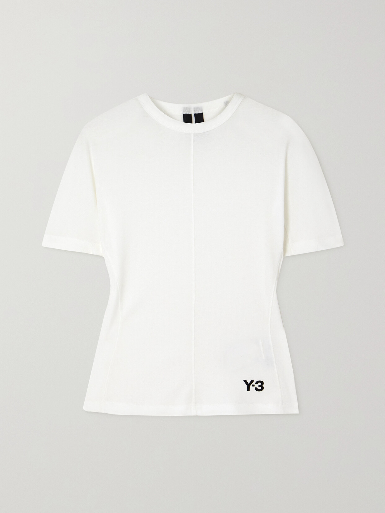 Y-3 + Y-3 PRINTED RIBBED ORGANIC COTTON-JERSEY T-SHIRT