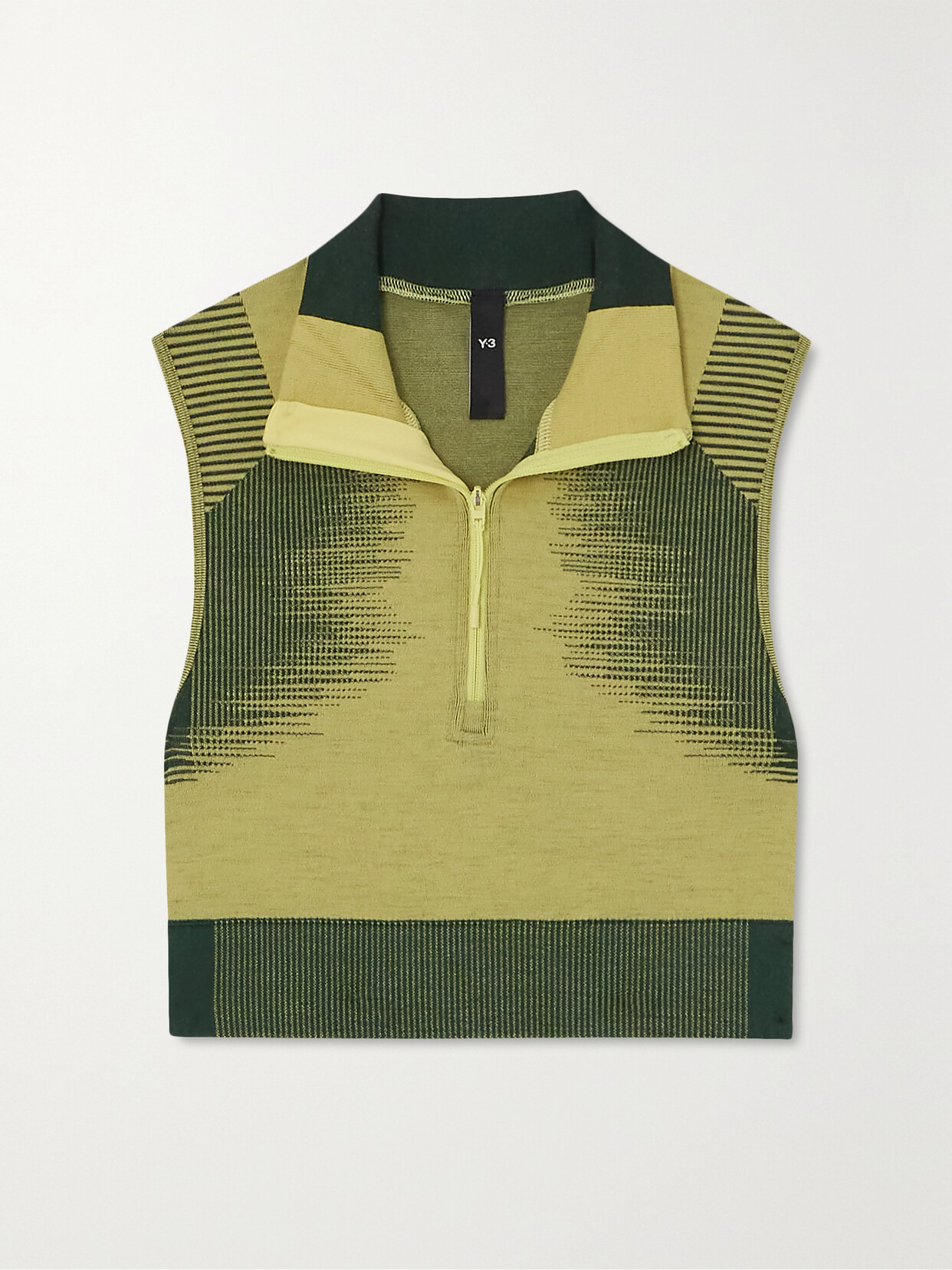 adidas Originals - Cropped Stretch Jacquard-knit Top - Green