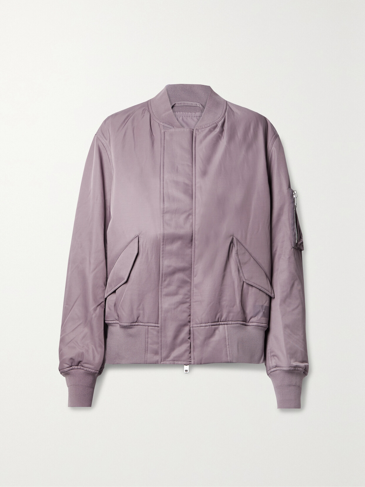 Adidas Originals Oversized Padded Cotton-blend Twill Bomber Jacket In Purple