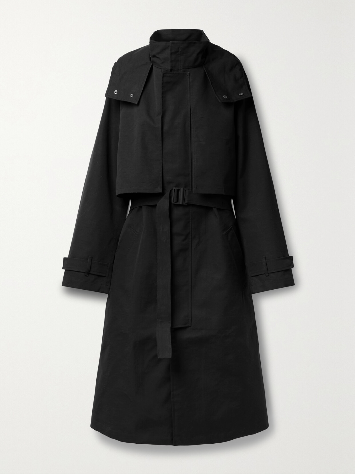 adidas Originals - Hooded Belted Cotton-blend Canvas Trench Coat - Unknown