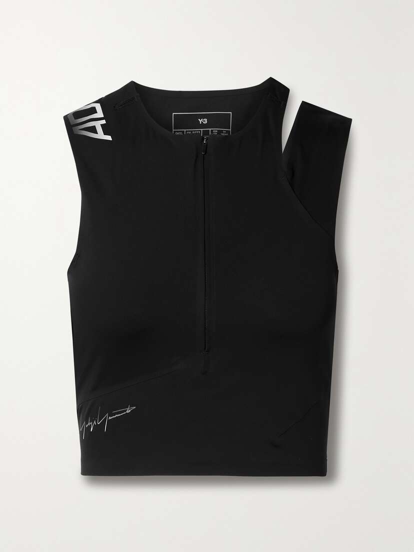 adidas Originals Layered Cropped Printed Aeroready Tank