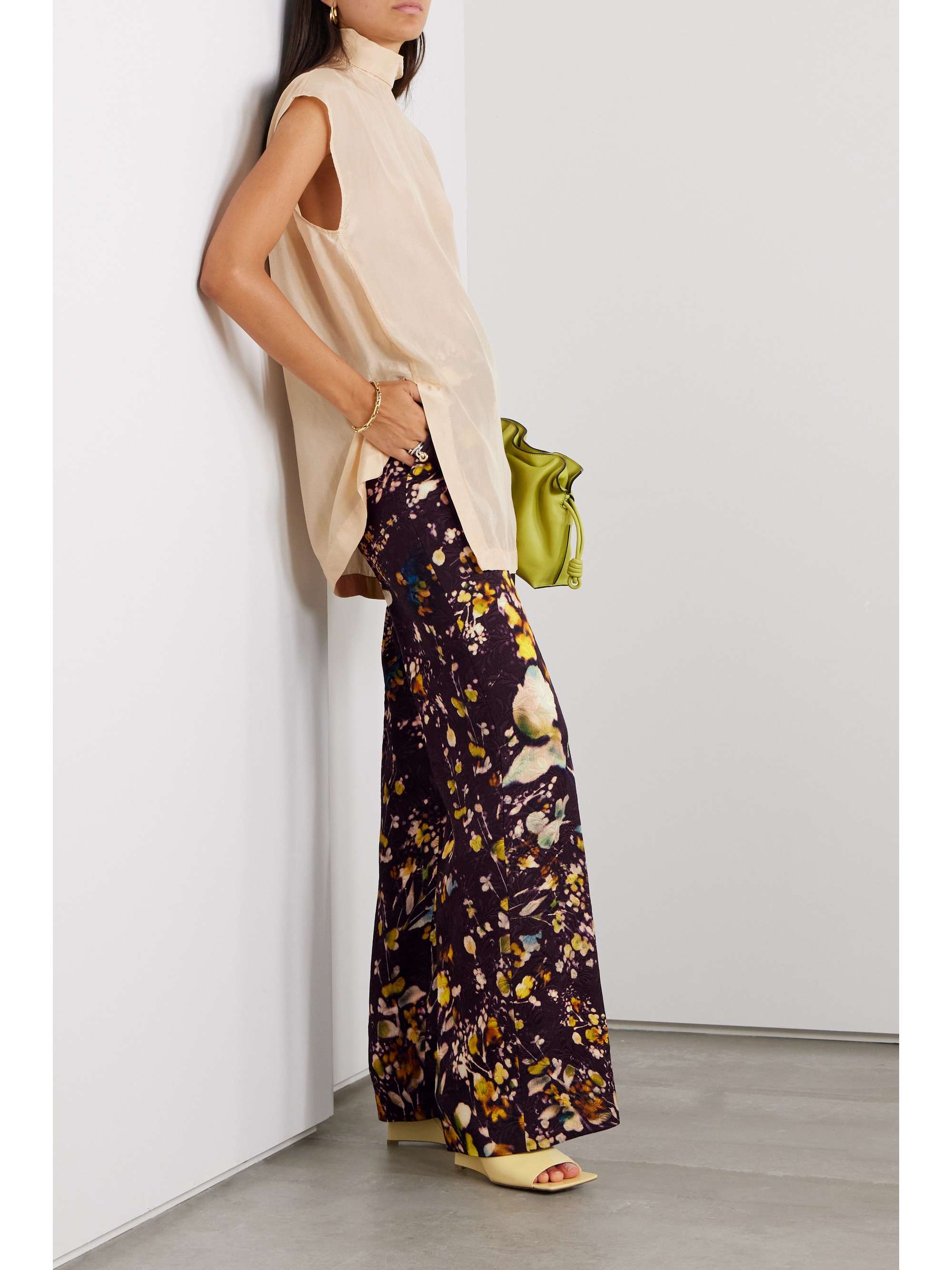 Zara floral jacquard pants cheap