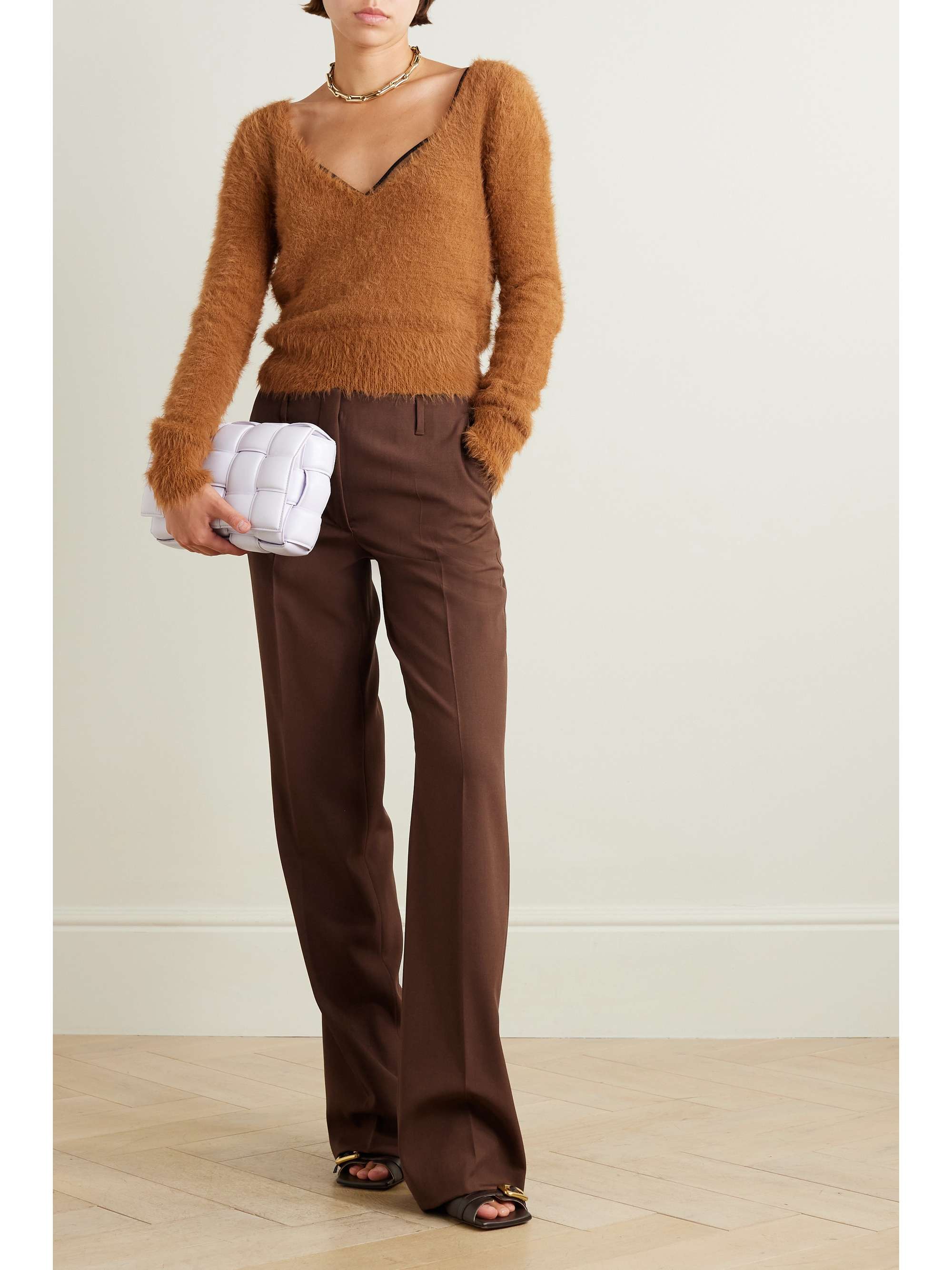 DRIES VAN NOTEN Wool straight-leg pants