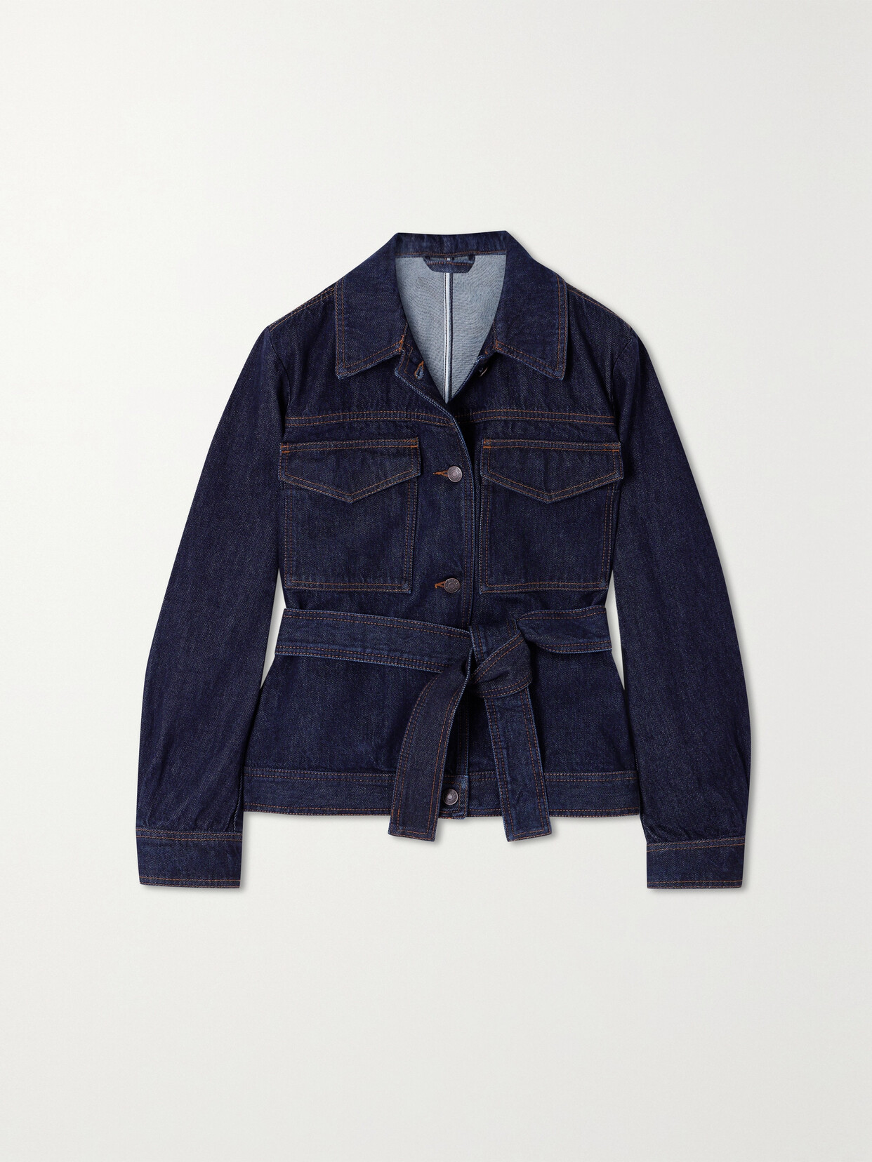 DRIES VAN NOTEN BELTED DENIM JACKET