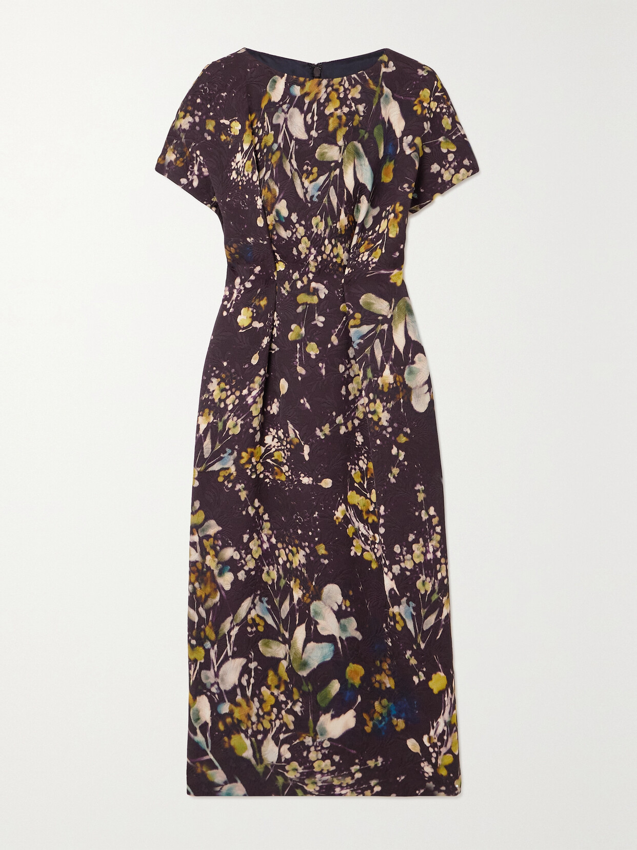 Dries Van Noten - Dezos Printed Floral-jacquard Midi Dress - Brown