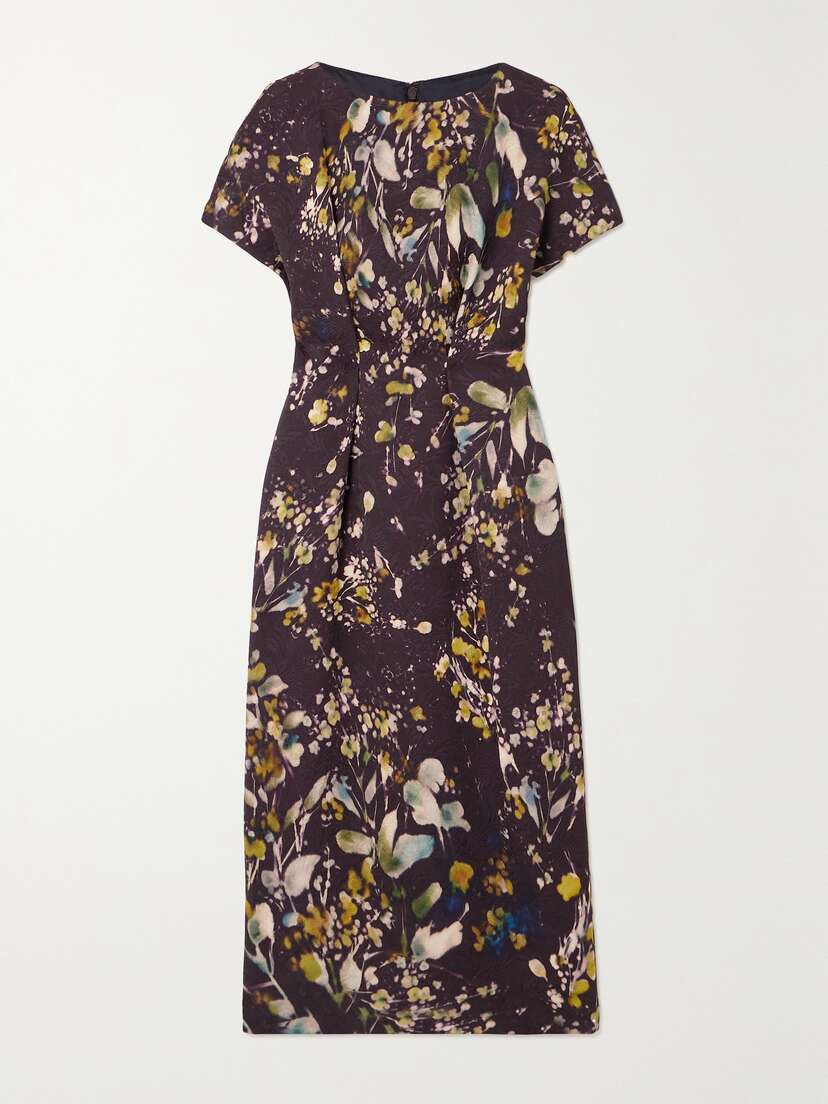 Dries Van Noten Dezos Printed Floral-jacquard Midi Dress