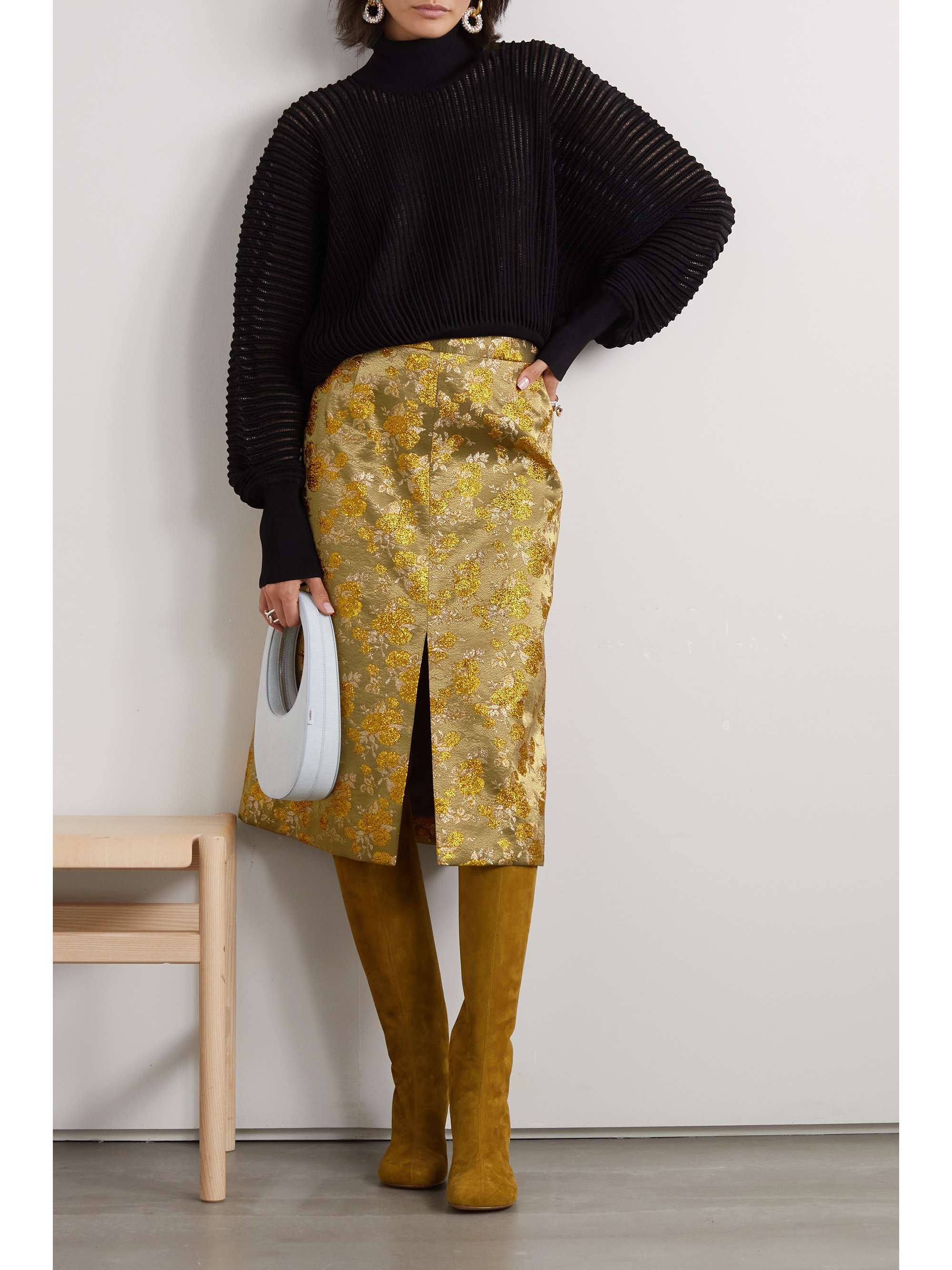 DRIES VAN NOTEN Metallic mirrored-leather shoulder bag | NET-A-PORTER