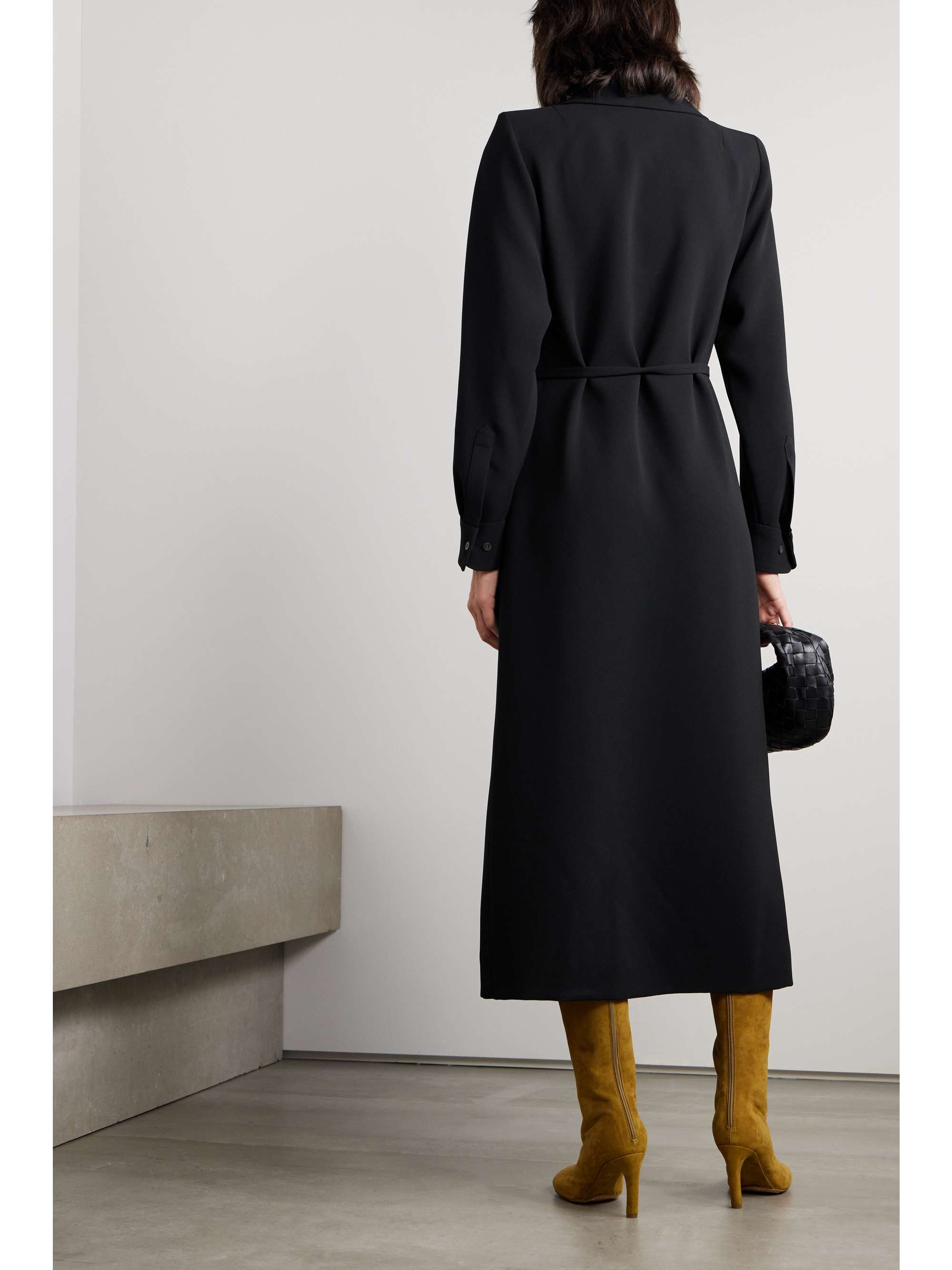 DRIES VAN NOTEN Belted crepe maxi dress | NET-A-PORTER