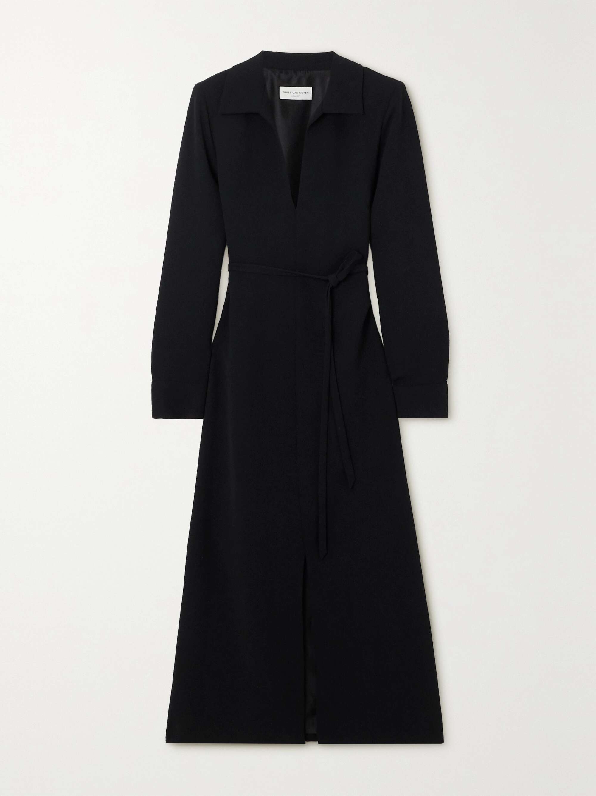 DRIES VAN NOTEN Belted crepe maxi dress | NET-A-PORTER