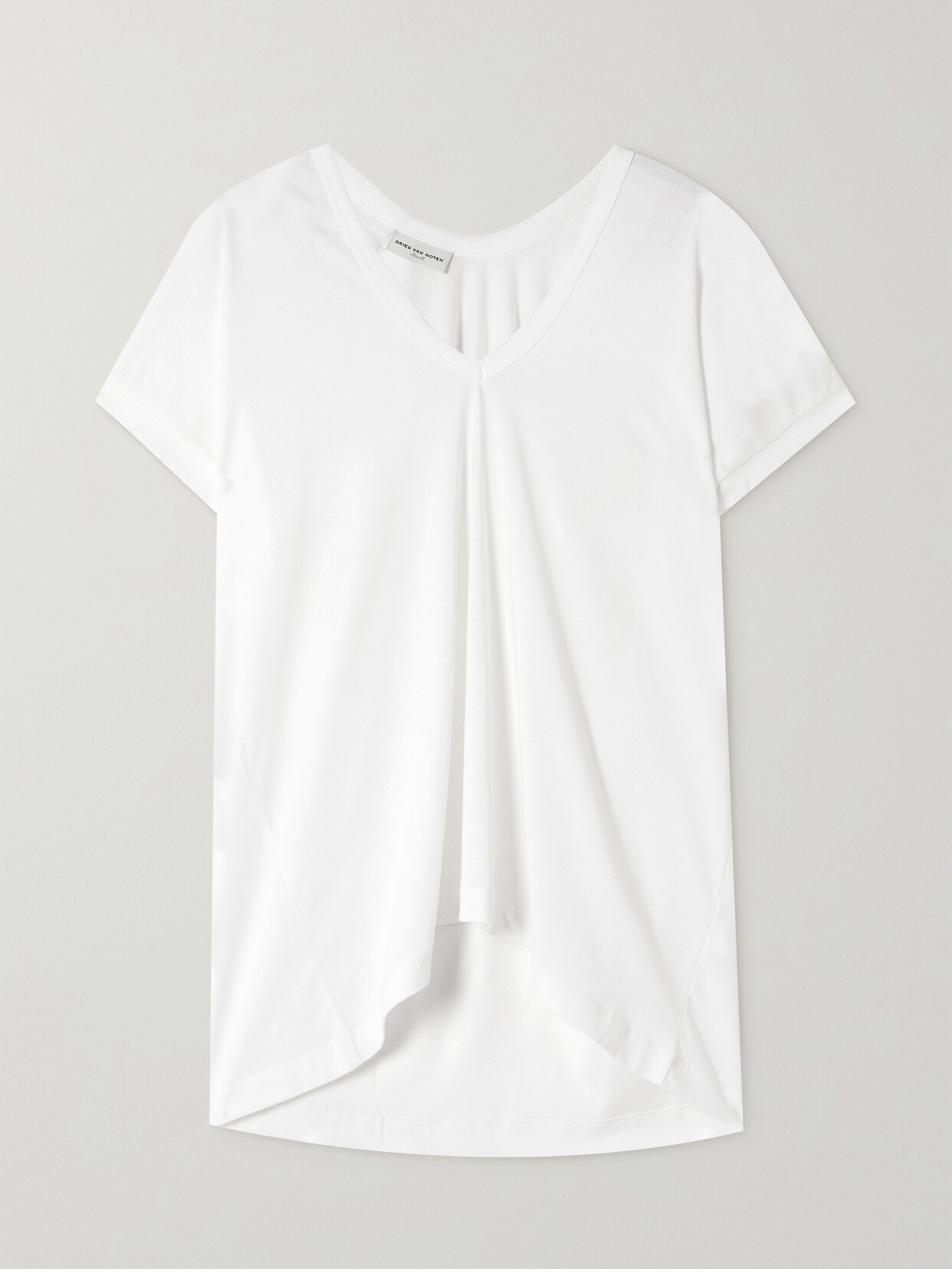 Dries Van Noten - Draped Cotton-jersey T-shirt - White