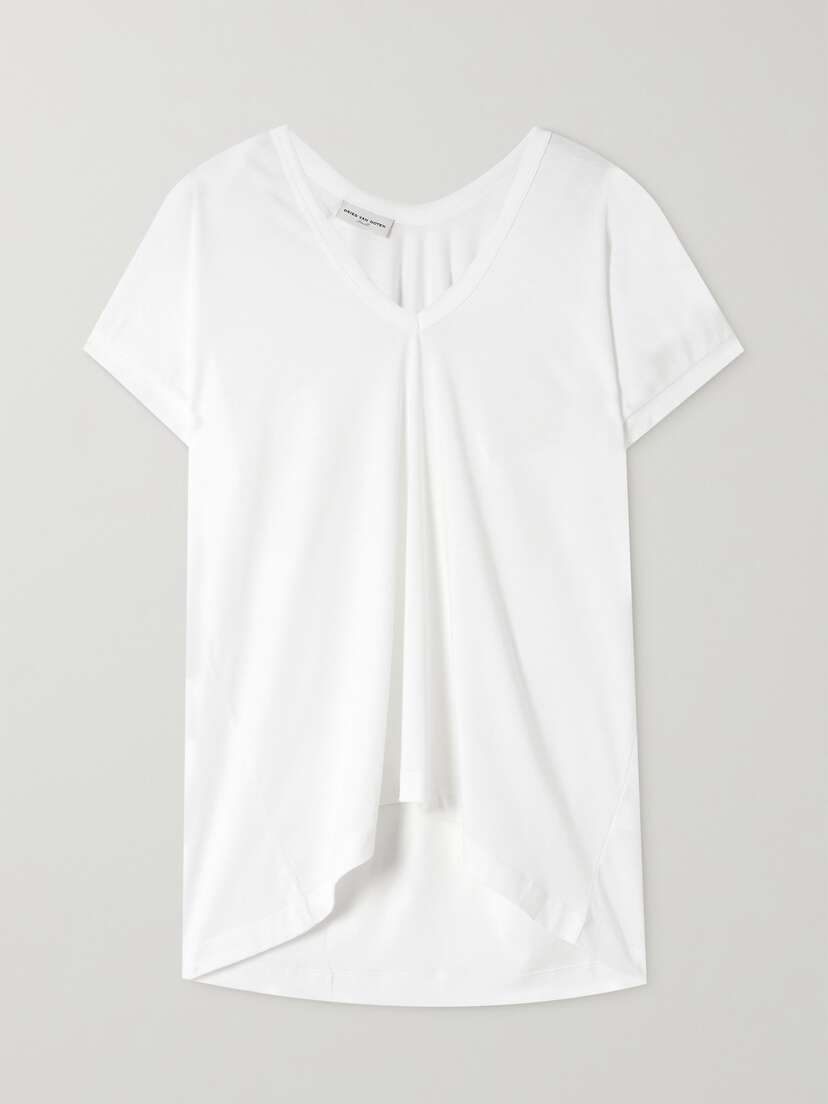 Dries Van Noten Draped Cotton-jersey T-shirt