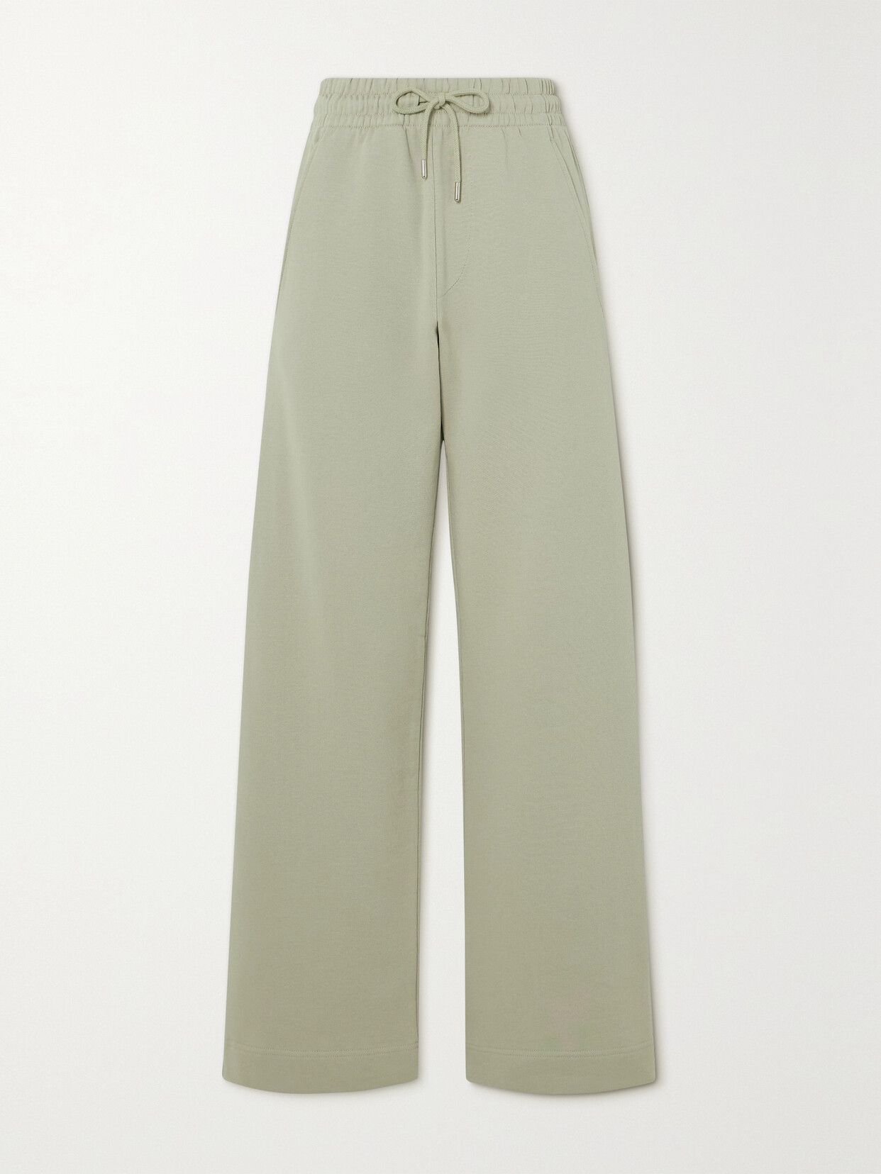 Dries Van Noten Cotton-jersey Wide-leg Track Pants - Neutrals