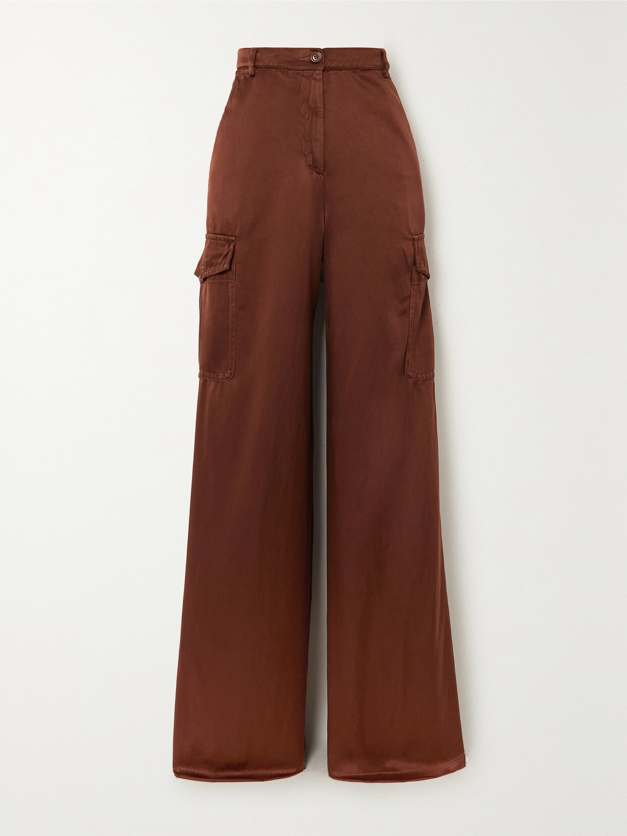Dries Van Noten Faille Straight-leg Cargo Pants - Brown