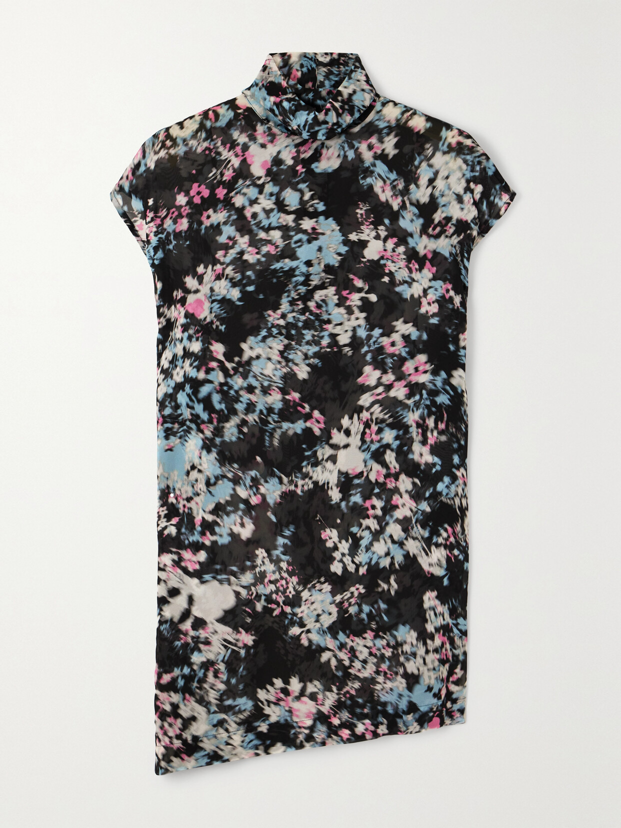 Dries Van Noten Floral-print Chiffon Blouse - Black