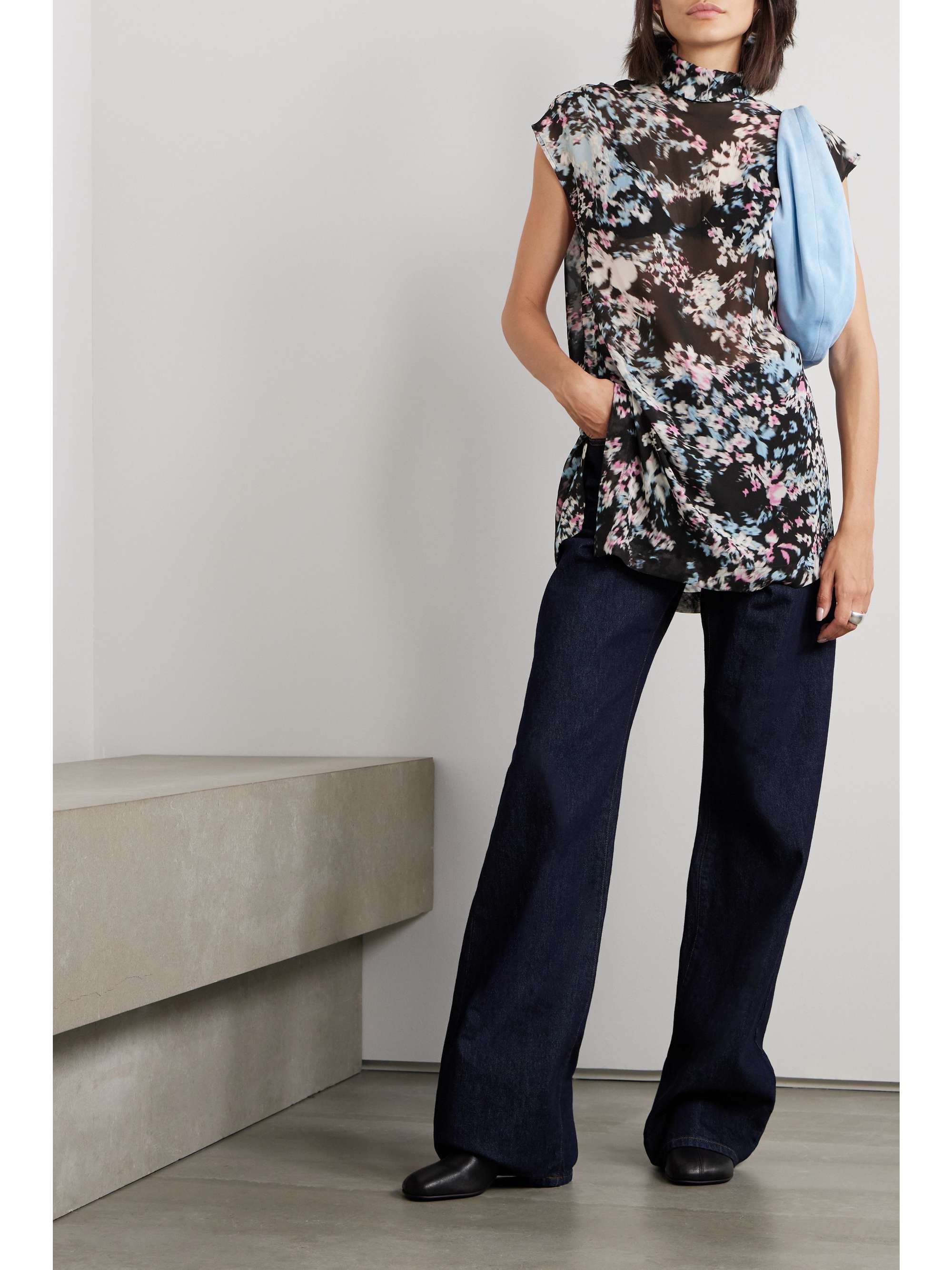 Dries Van Noten Stretch Lace Polyester Top Blouses 600064877fus main image 0