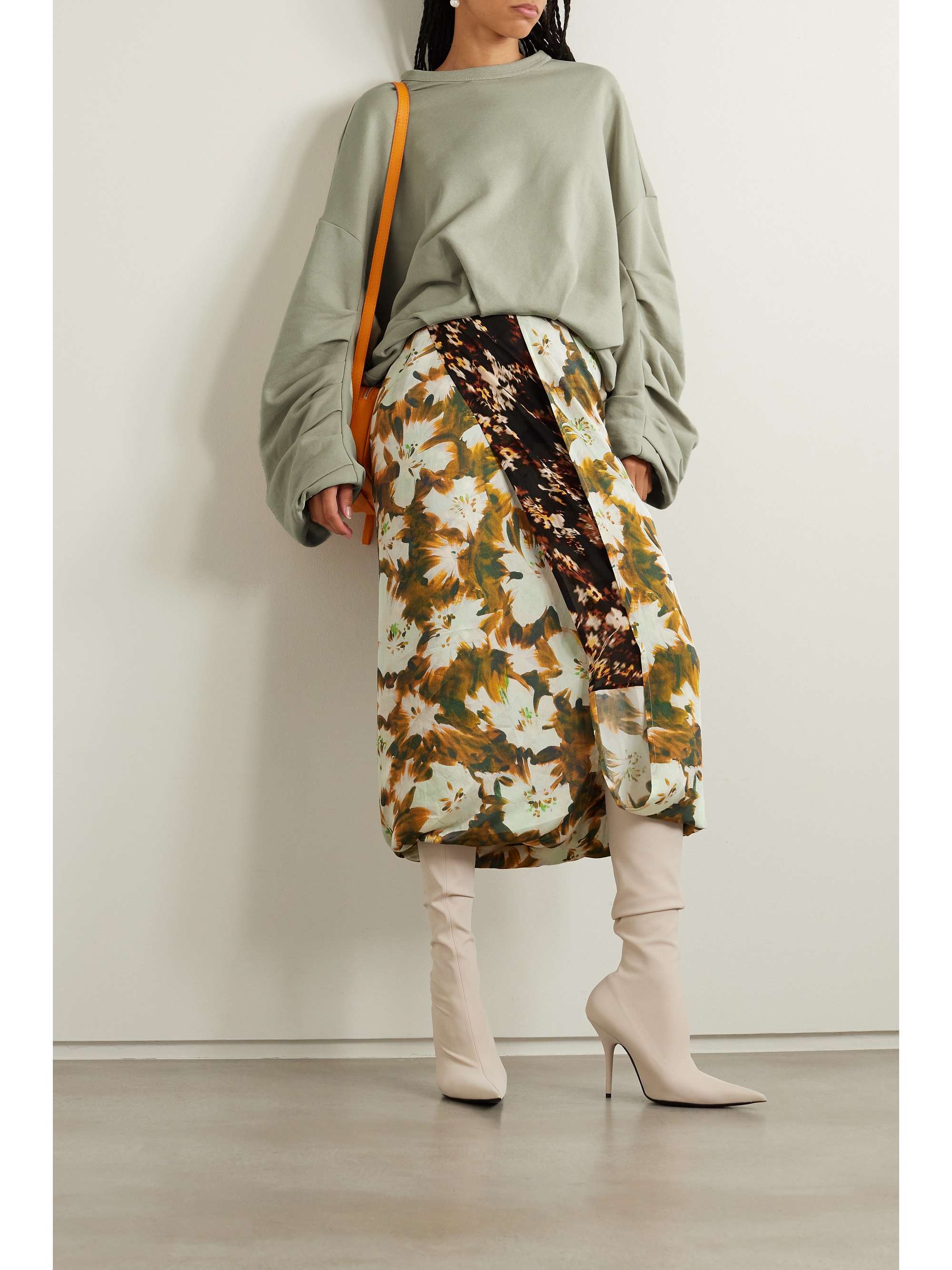 DRIES VAN NOTEN Metallic mirrored-leather shoulder bag | NET-A-PORTER