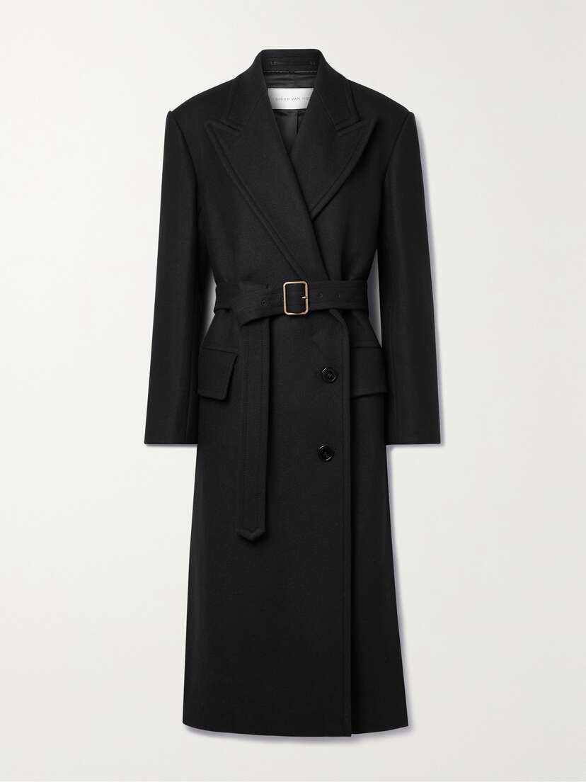 Dries Van Noten Double-breasted Belted Wool-blend Twill Coat