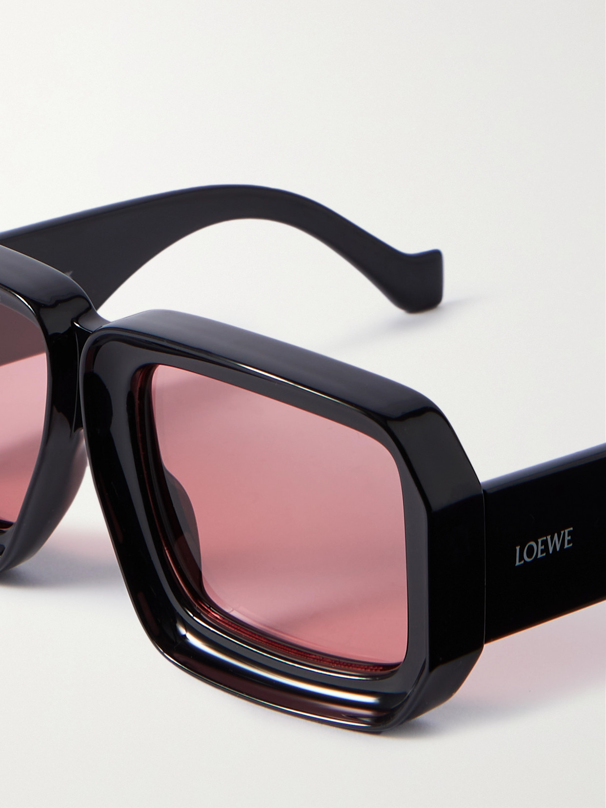 Shop Loewe + Paula's Ibiza Square-frame Acetate Sunglasses In Black