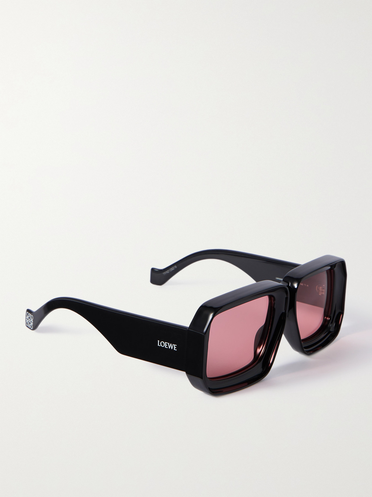 Shop Loewe + Paula's Ibiza Square-frame Acetate Sunglasses In Black