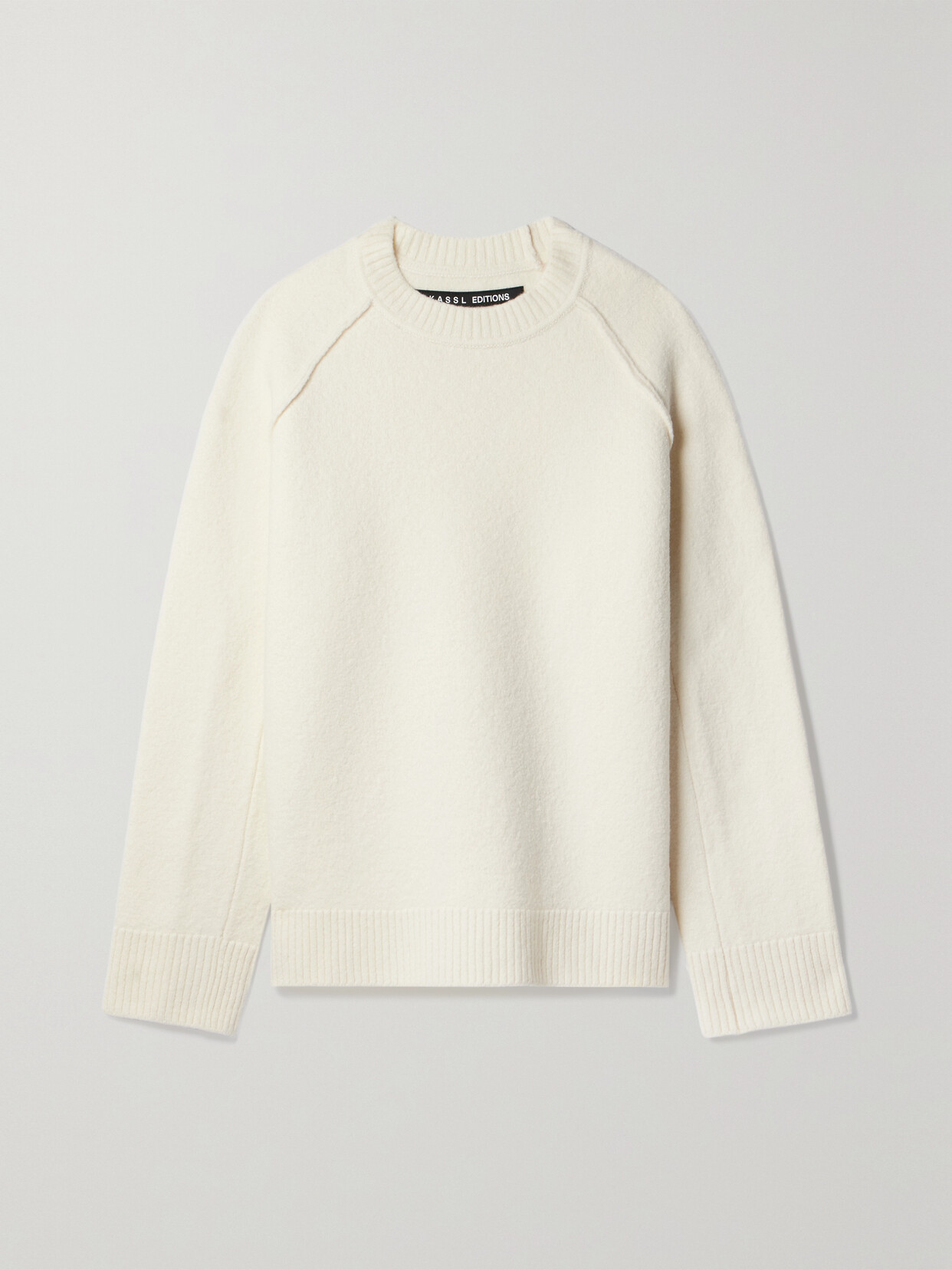 Kassl Editions Oversized Wool Sweater In White