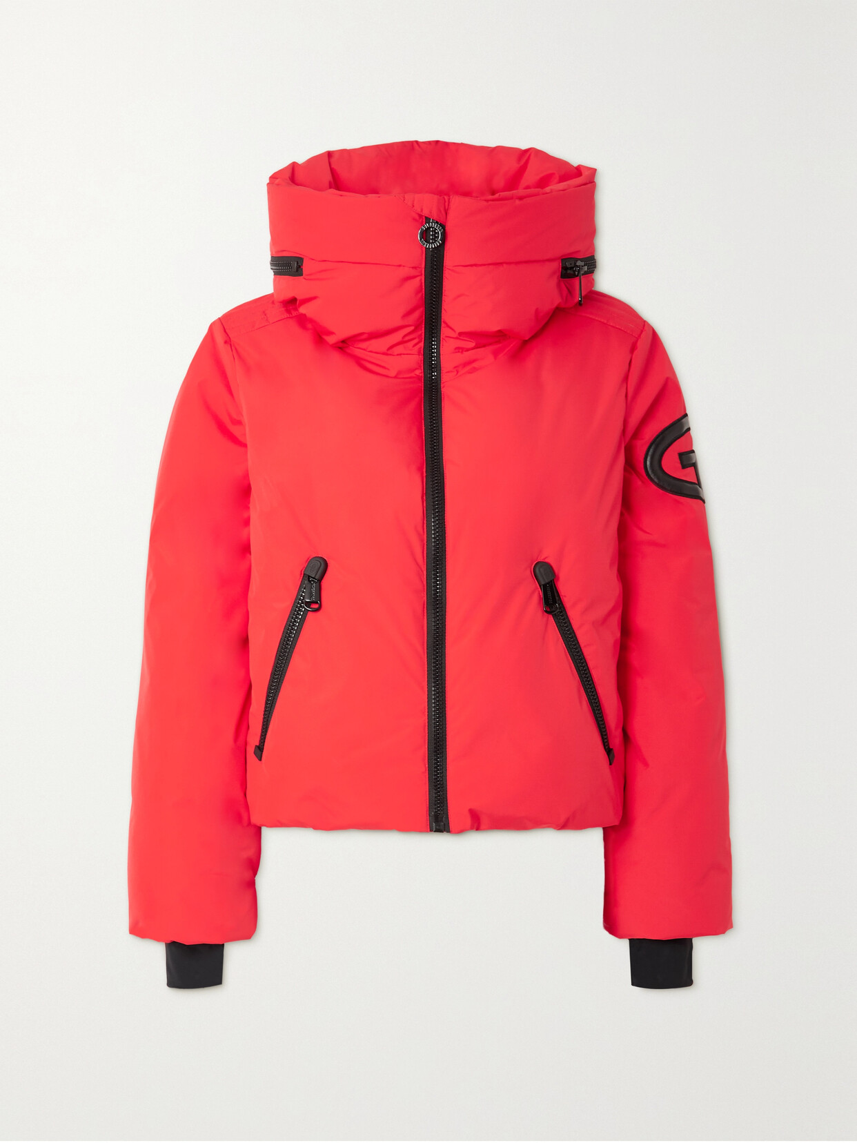 Goldbergh - Porter Hooded Appliquéd Down Recycled Ski Jacket - Red