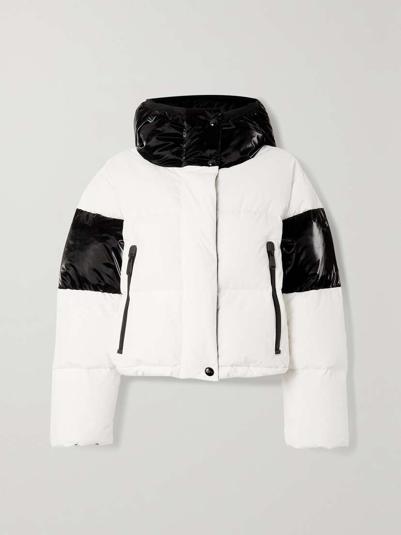 Goldbergh Arleth Hooded Two-tone Padded Ski Jacket - UK 14