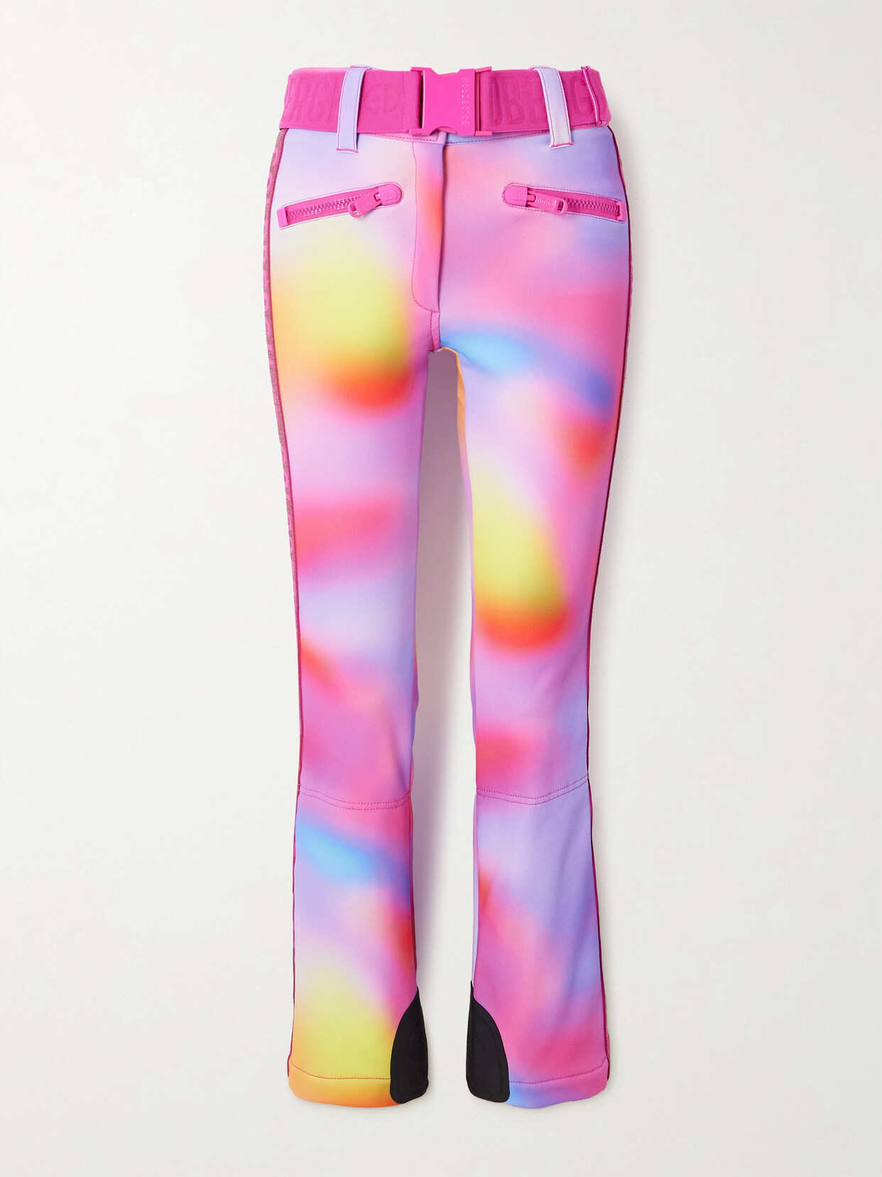 Goldbergh - Supernova Belted Printed Bootcut Ski Pants - Pink