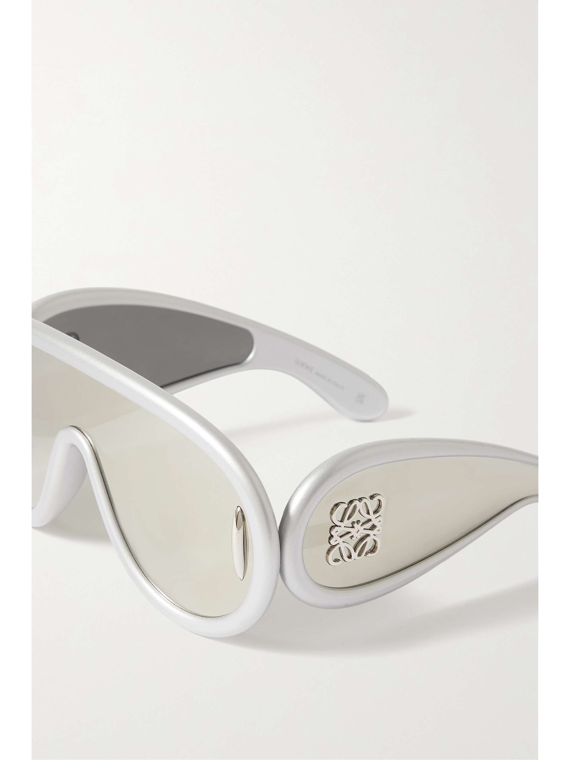 LOEWE EYEWEAR Mirrored nylon mask sunglasses