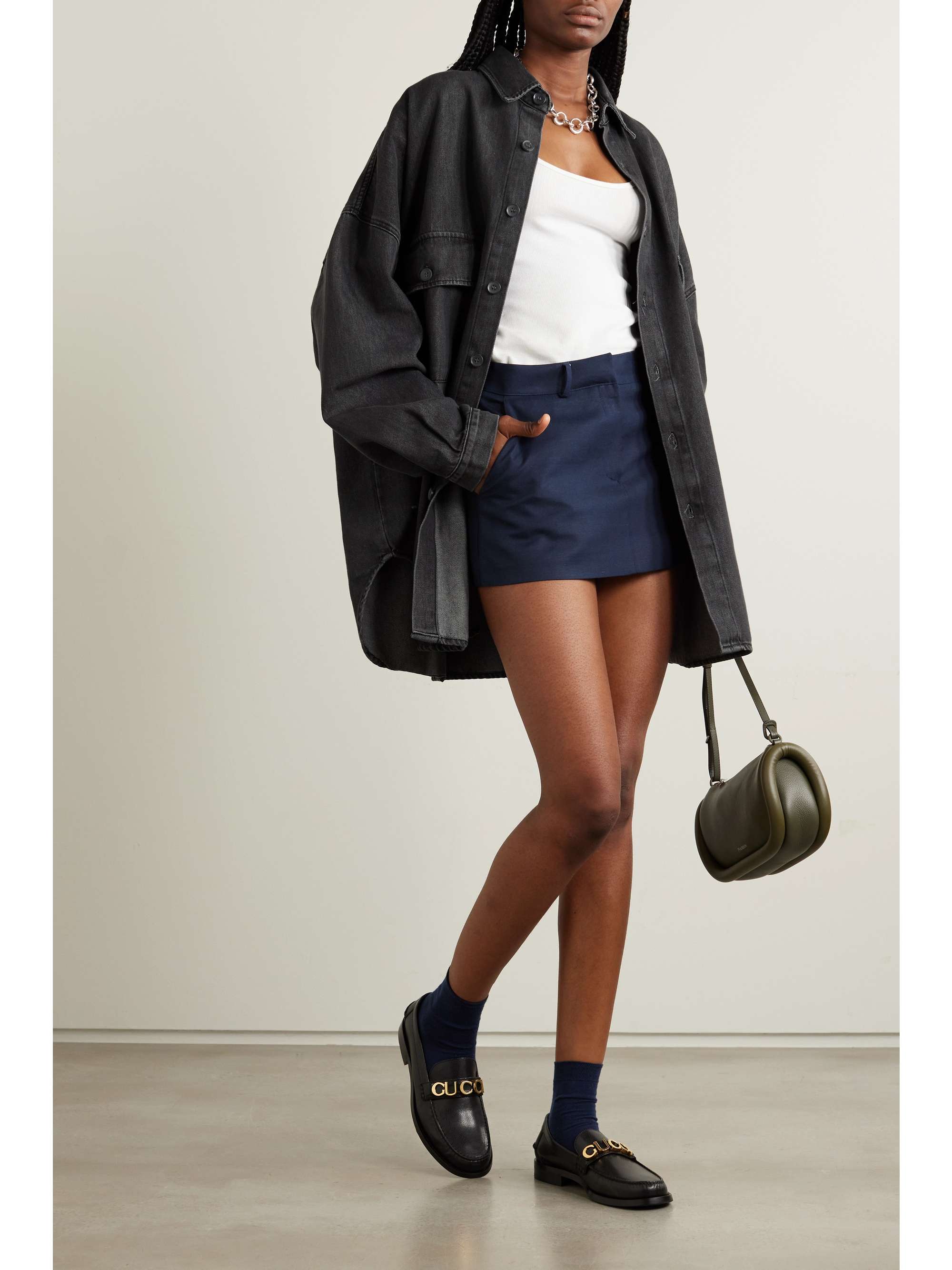THE FRANKIE SHOP Dallas denim shirt | NET-A-PORTER