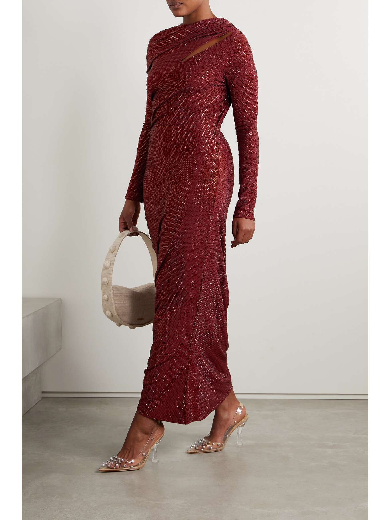 CULT GAIA Kumasi cutout crystalembellished stretchjersey gown NETA