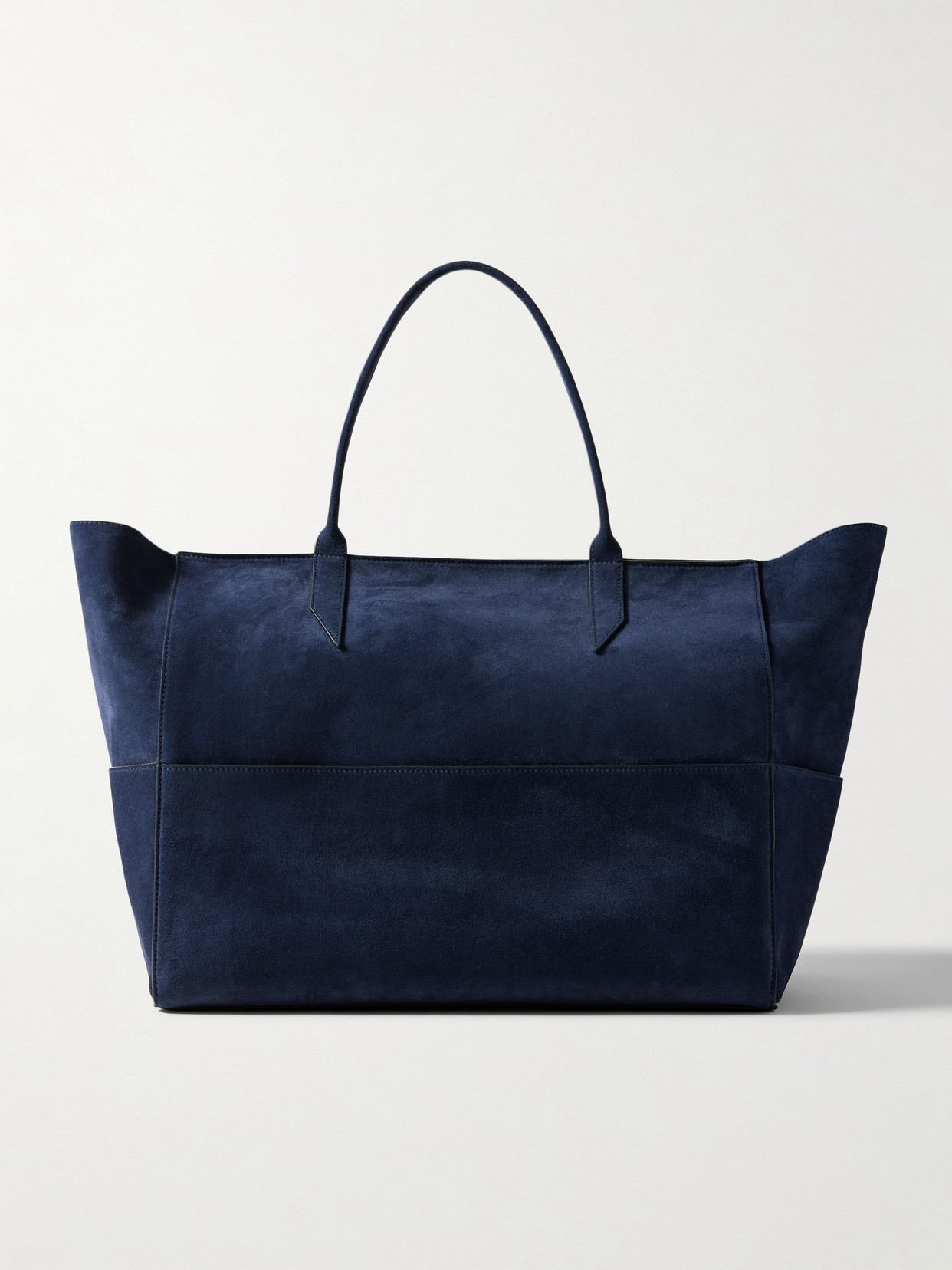 Metier Incognito Cabas Large Suede Tote In Blue