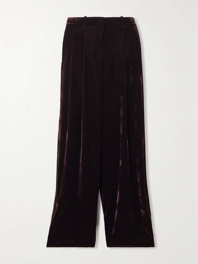 Theory Stretch-velvet Wide-leg Pants