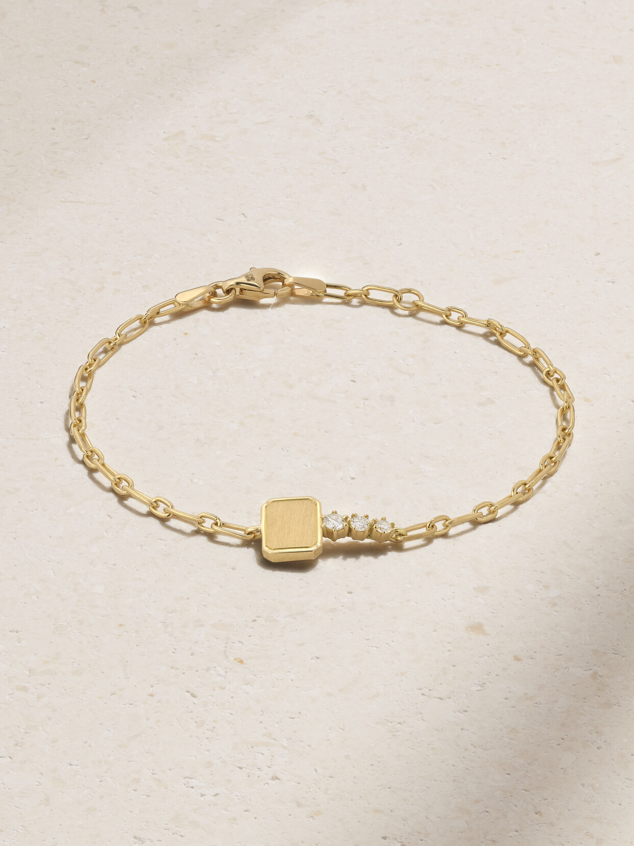 Jade Trau - Mini Catherine Key 18-karat Gold Diamond Bracelet - One size