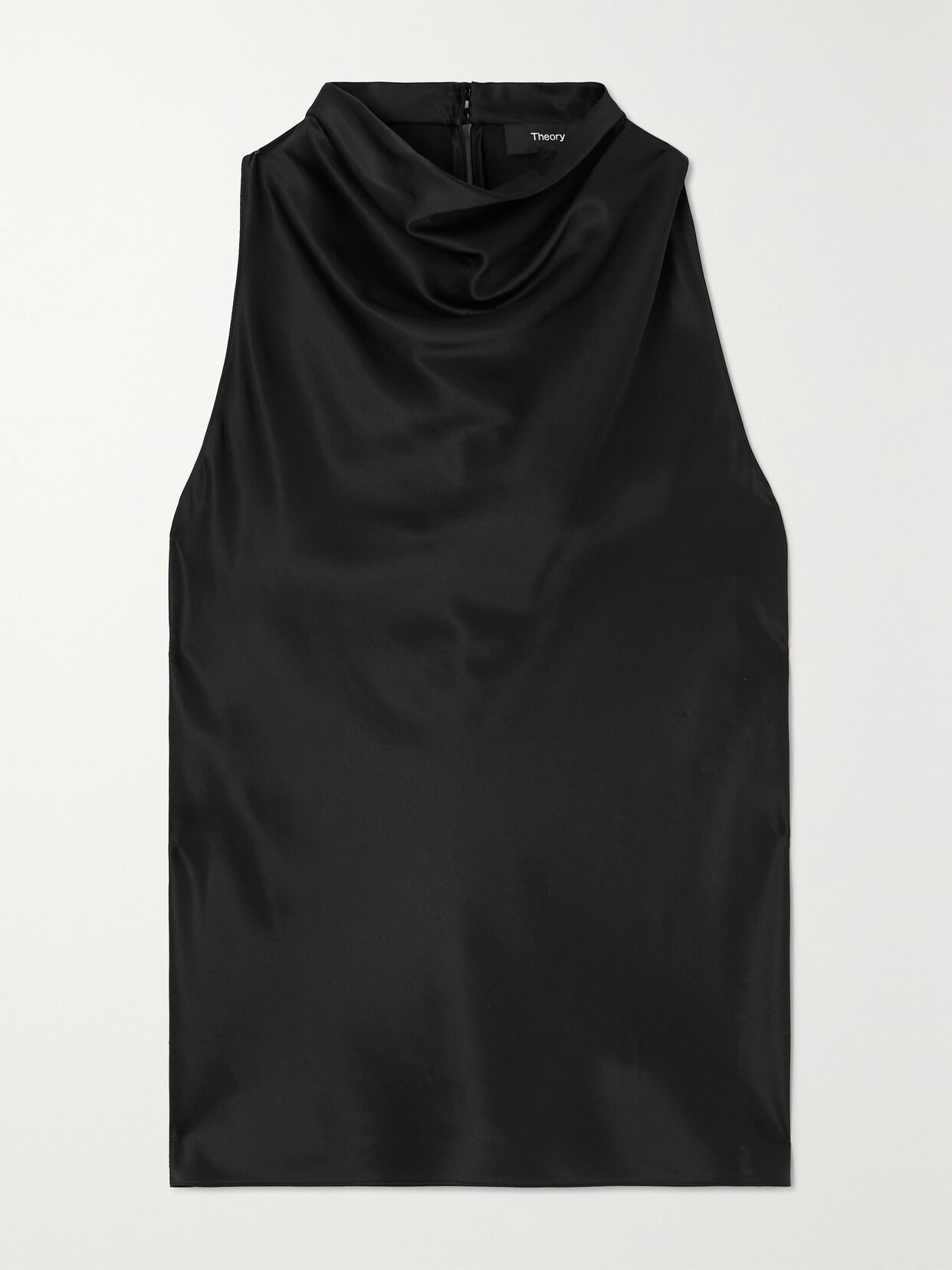 Theory - Draped Satin Top - Black