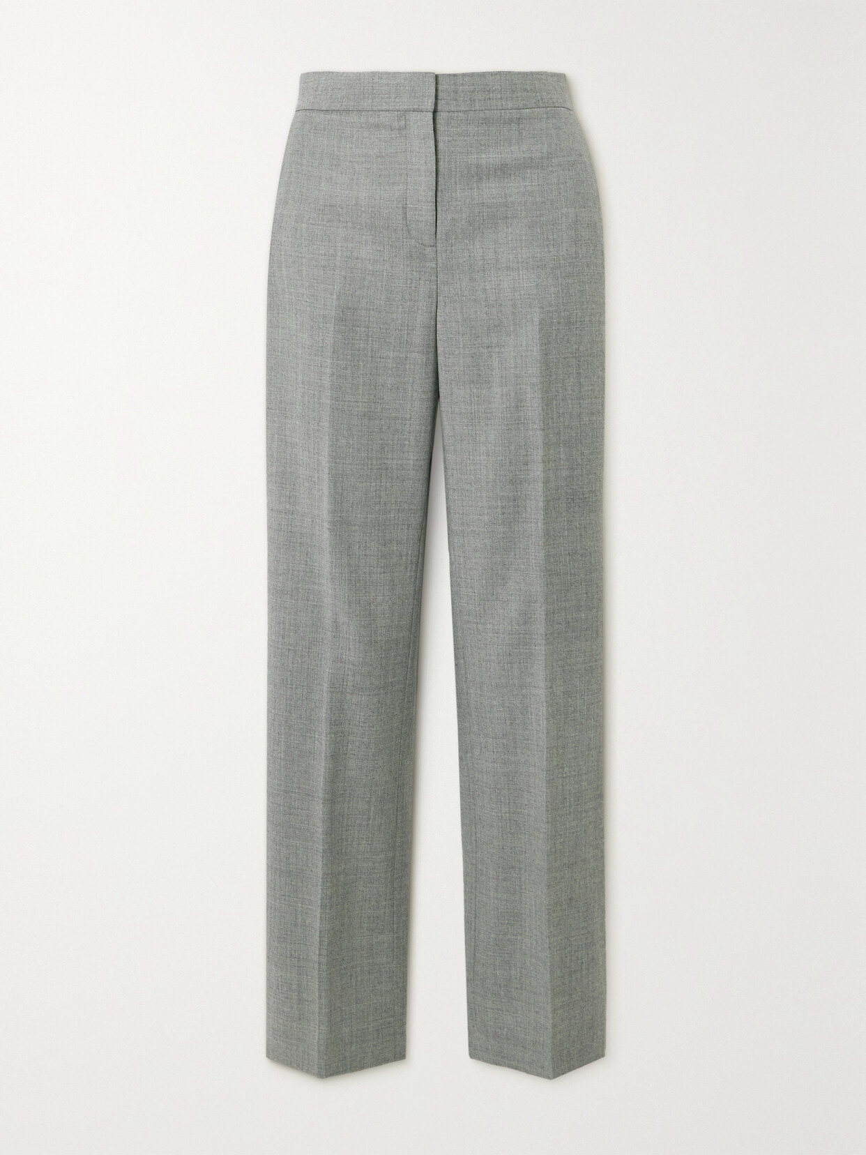 Theory Women's Mid-rise Straight-leg Wool Pants In New Light Heather