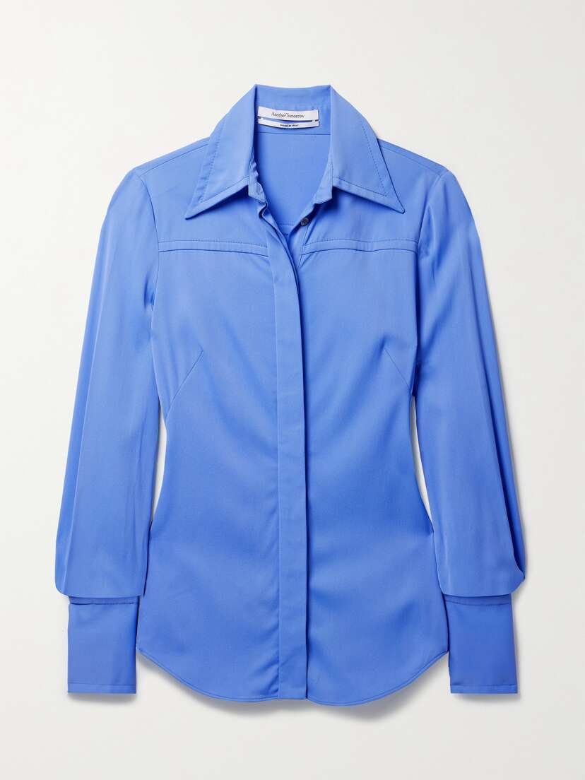 Another Tomorrow + Net Sustain Crepe Shirt