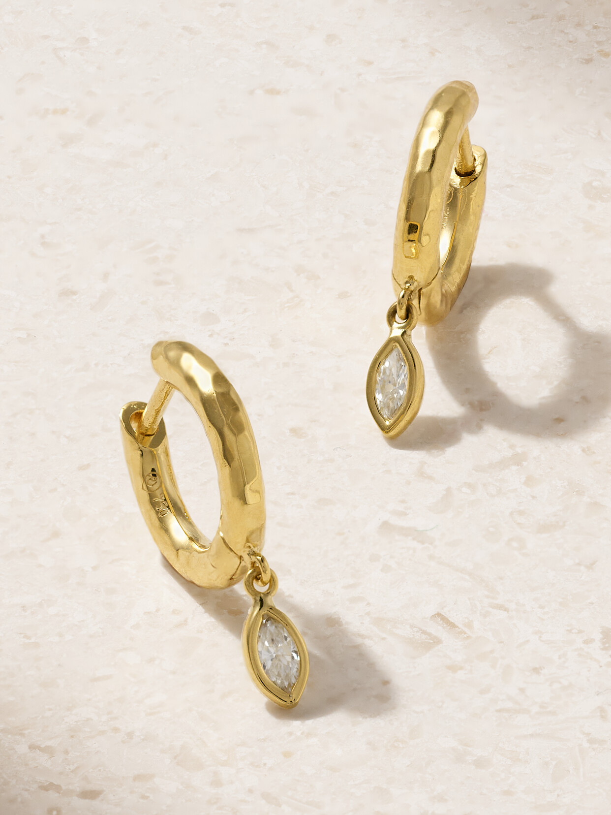 Octavia Elizabeth + Net Sustain Micro Gabby 18-karat Recycled Gold Diamond Hoop Earrings