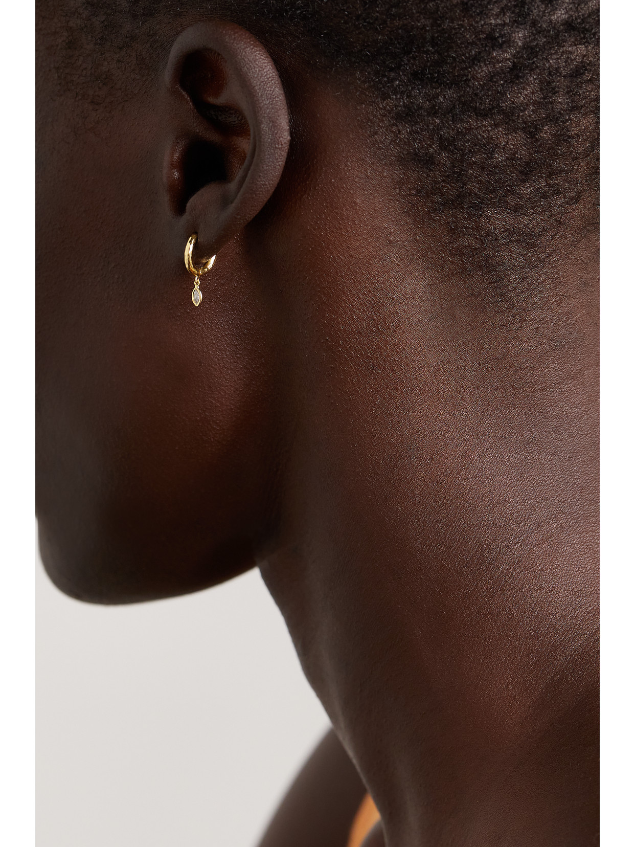Octavia Elizabeth + Net Sustain Micro Gabby 18-karat Recycled Gold Diamond Hoop Earrings In Gold