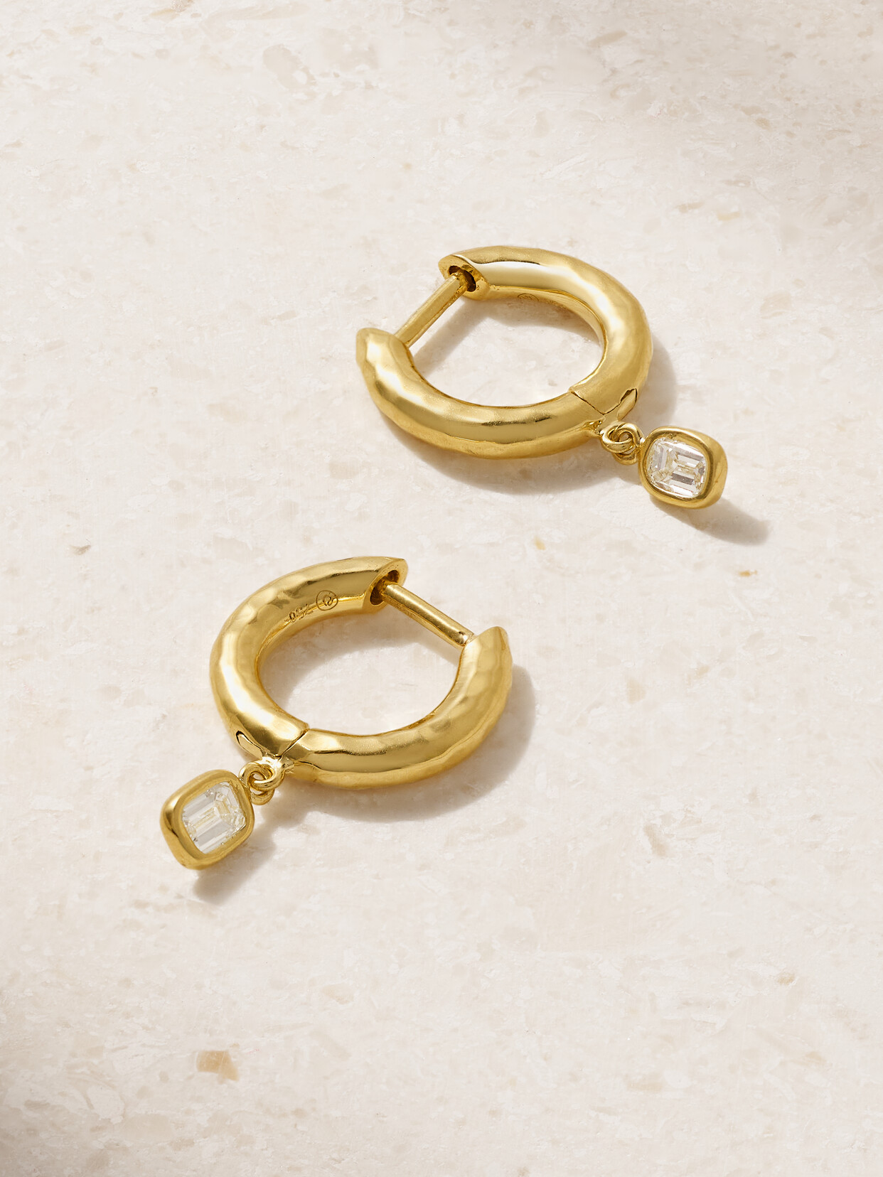 Octavia Elizabeth + Net Sustain Micro Gabby 18-karat Recycled Gold Diamond Hoop Earrings